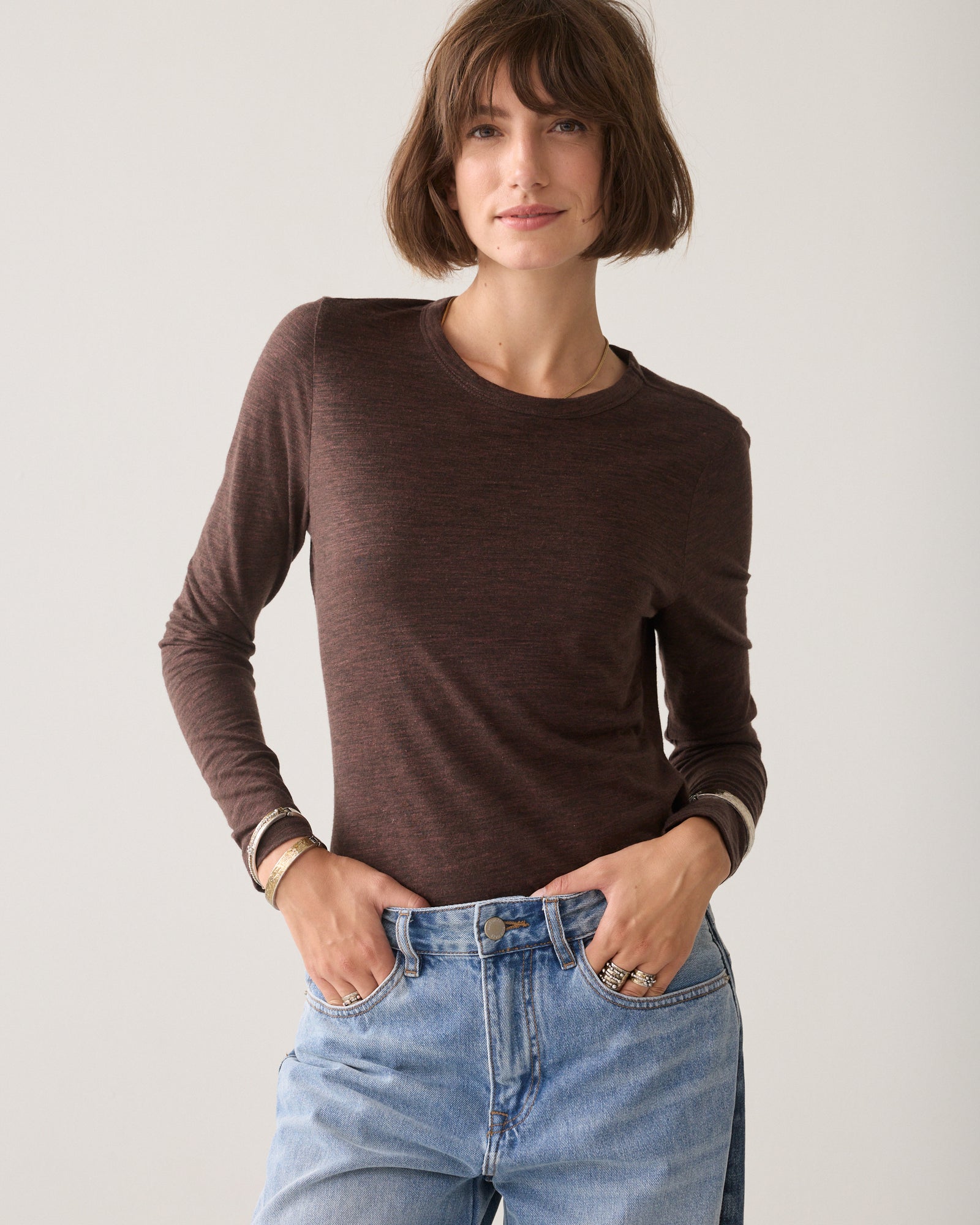 Longsleeve met ronde hals