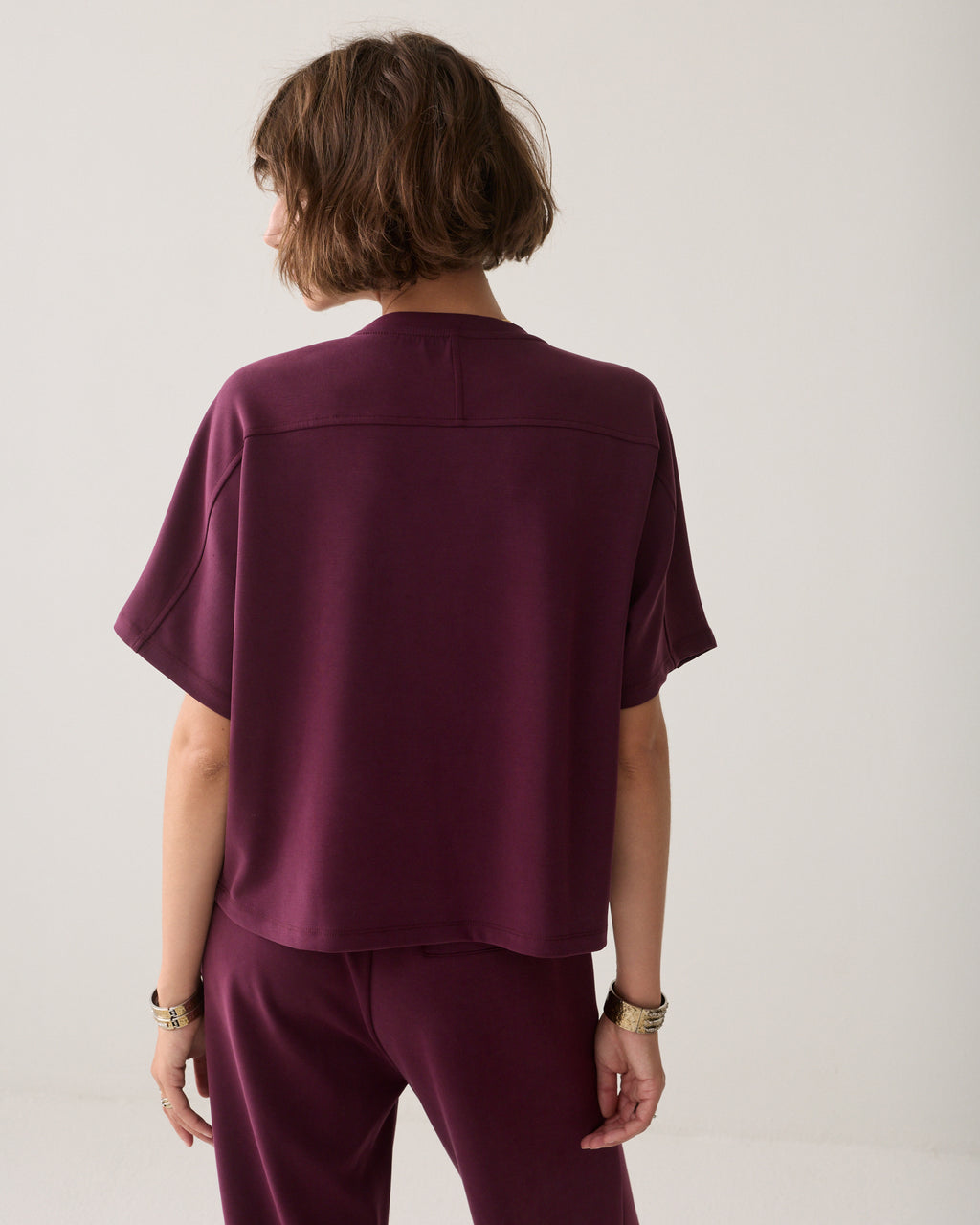 Haut boxy en scuba doux