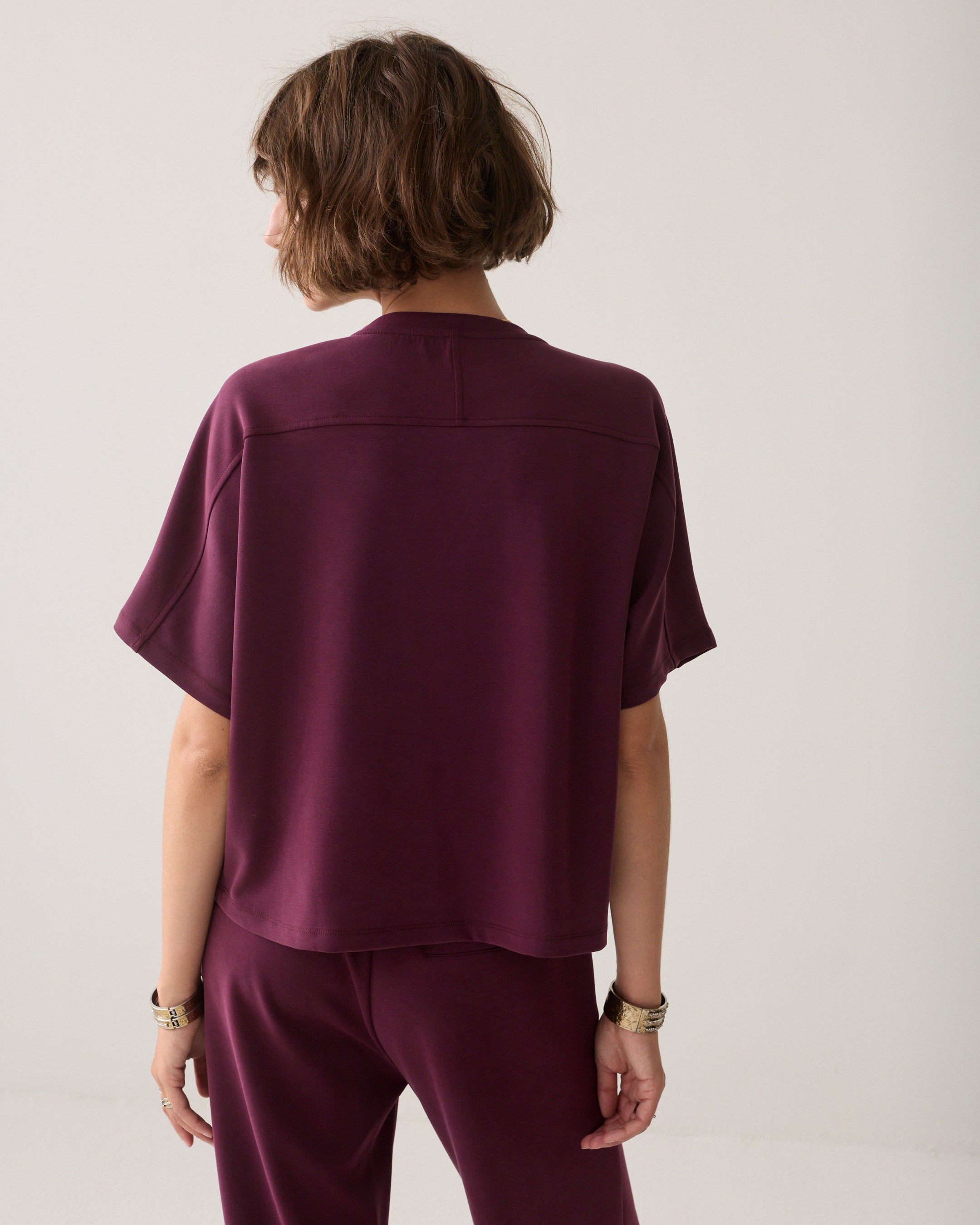 Haut boxy en scuba doux