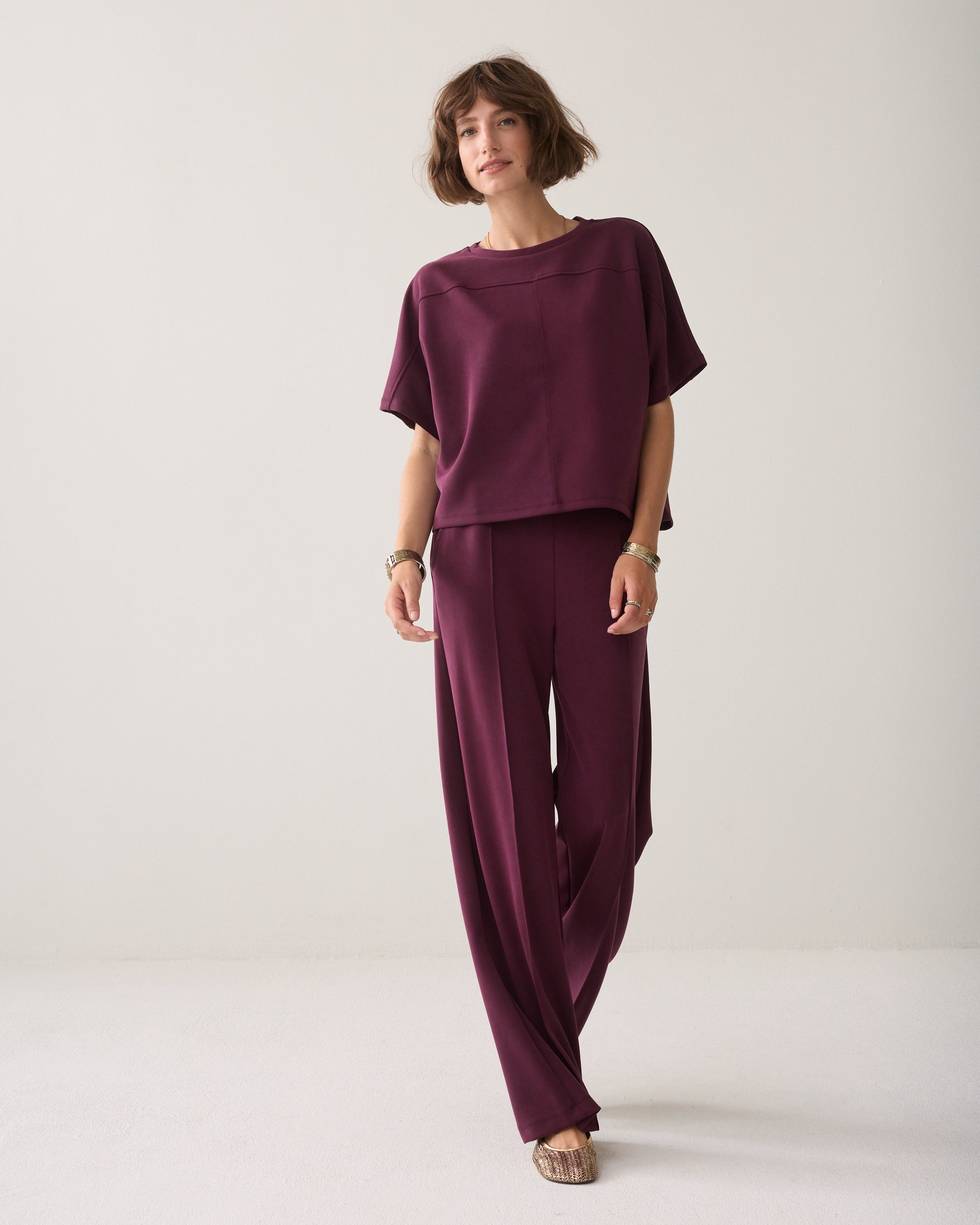 Haut boxy en scuba doux