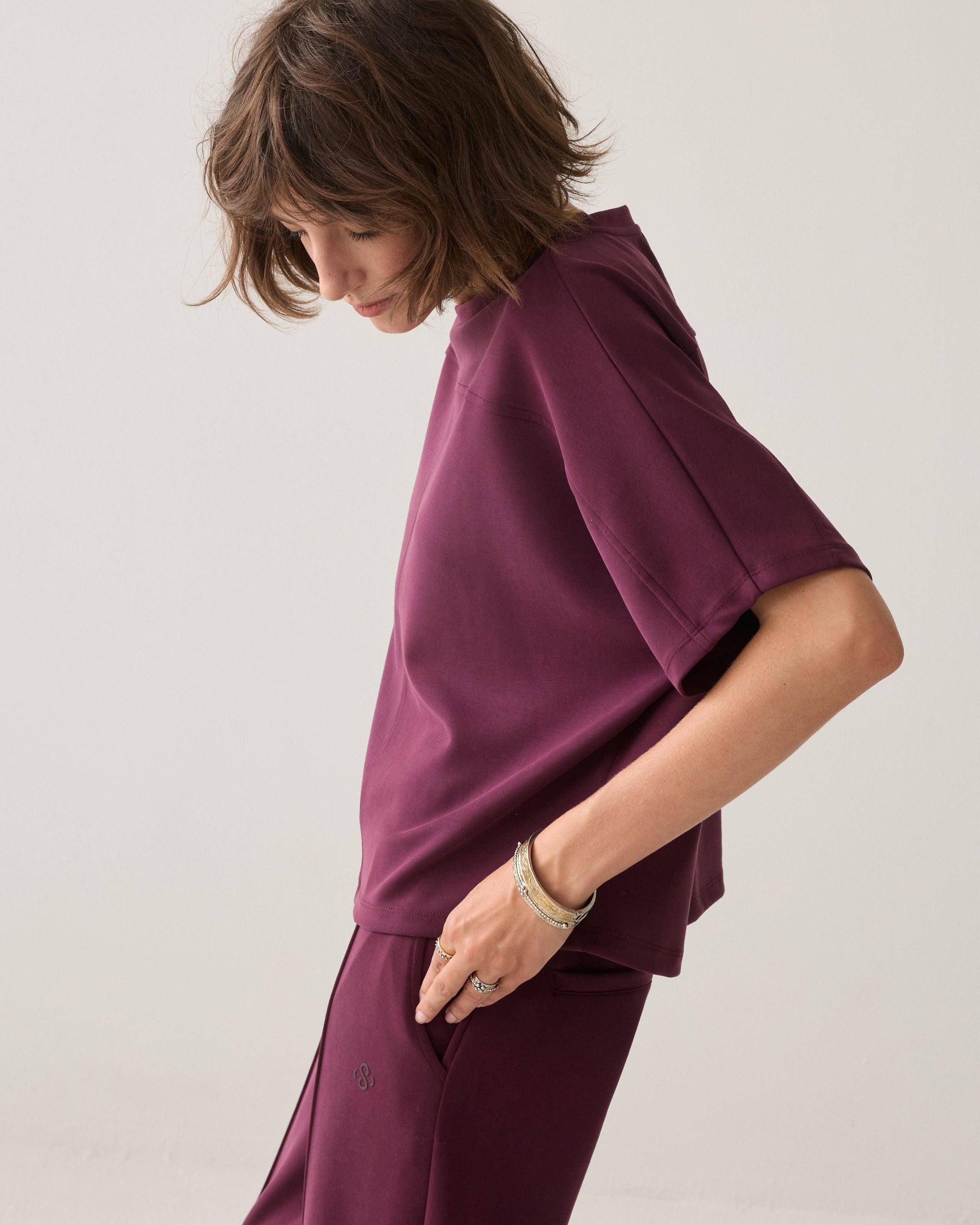 Haut boxy en scuba doux