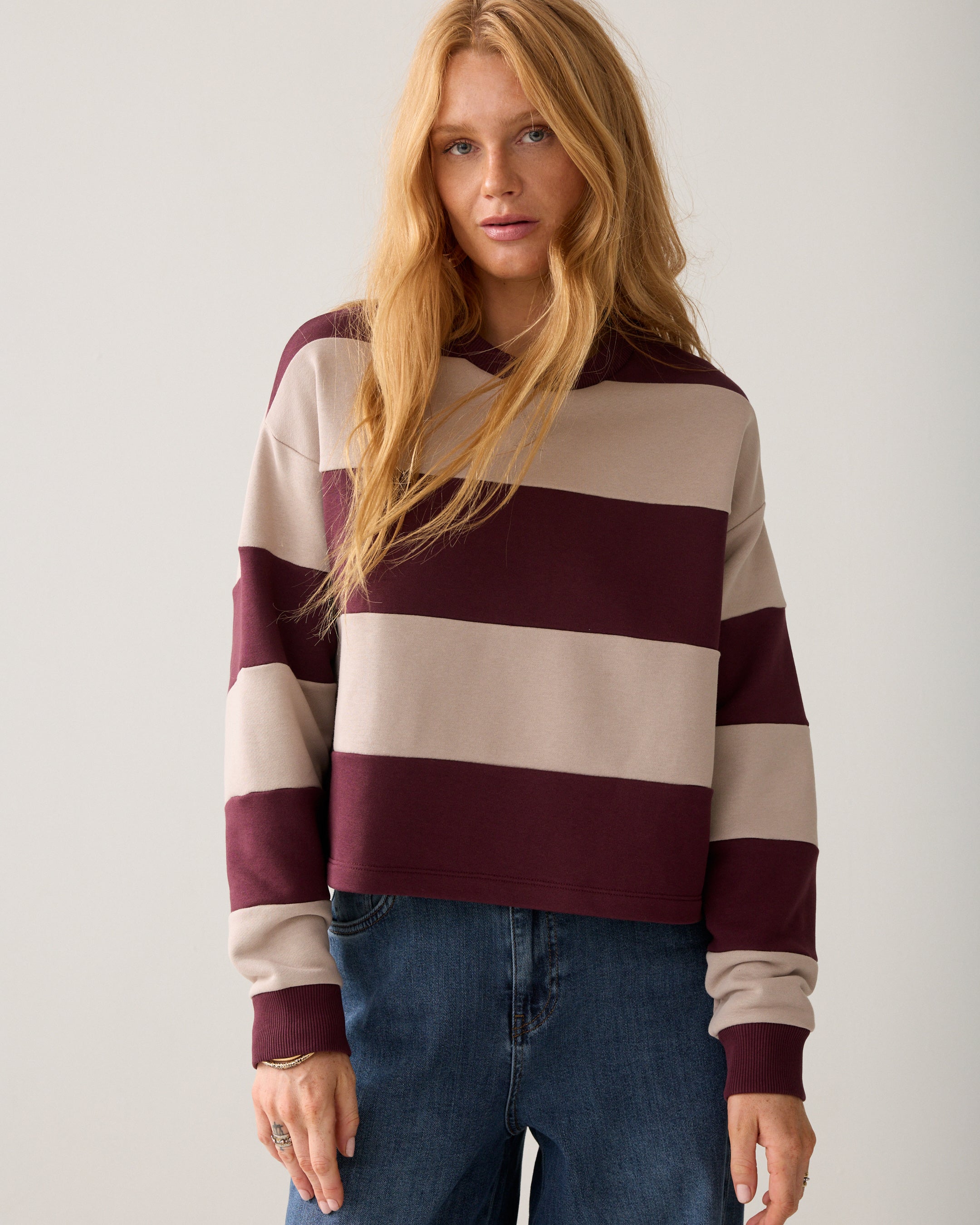 Sweatshirt boxy rugby