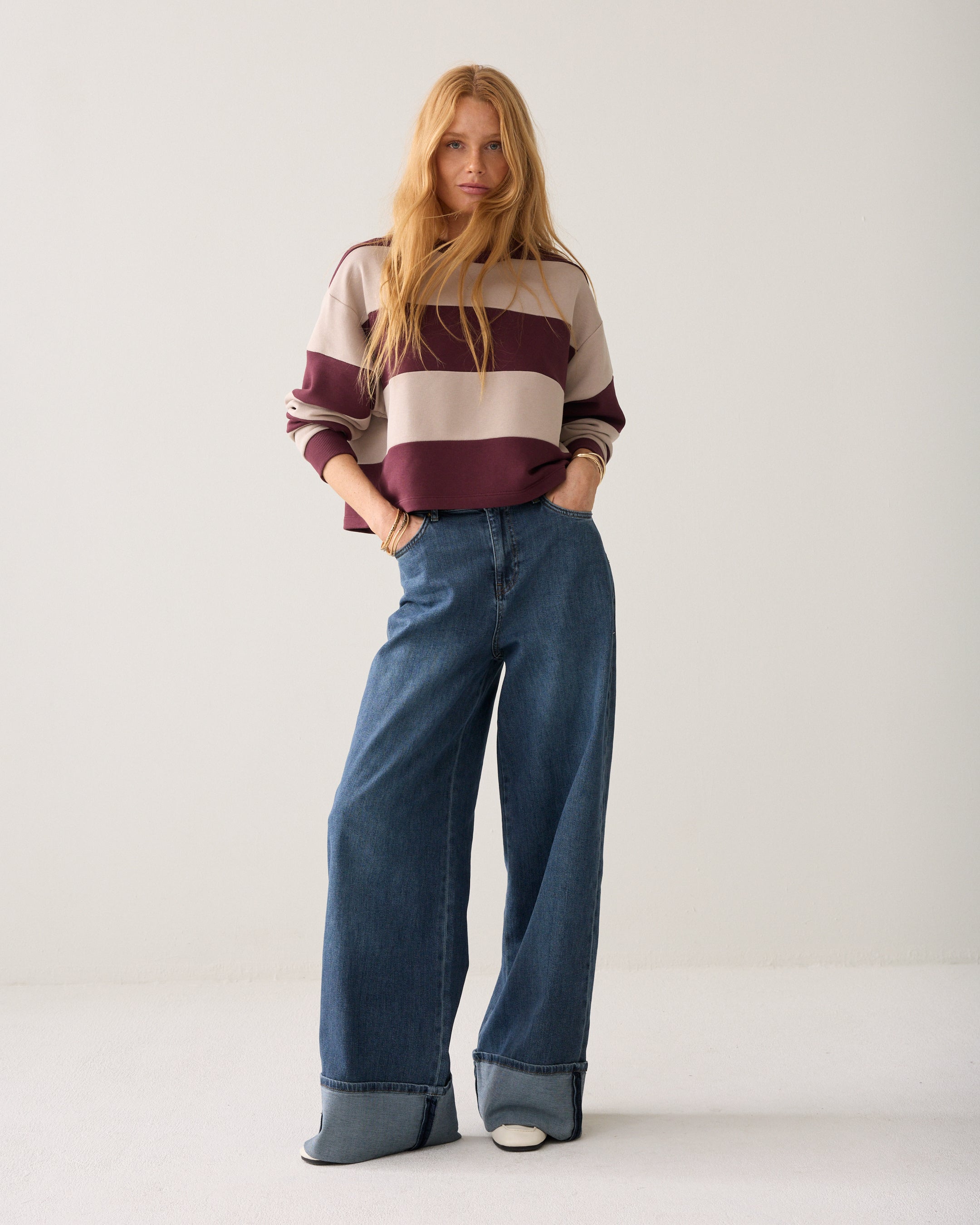 Sweatshirt boxy rugby
