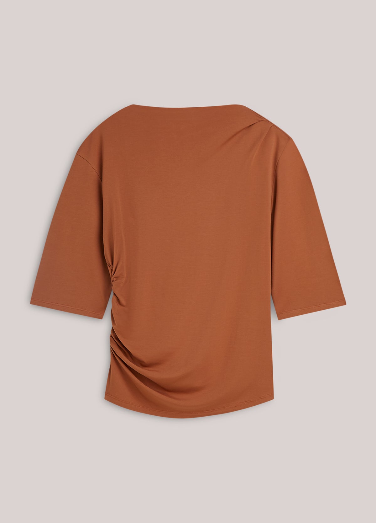 Jersey top with pleated details