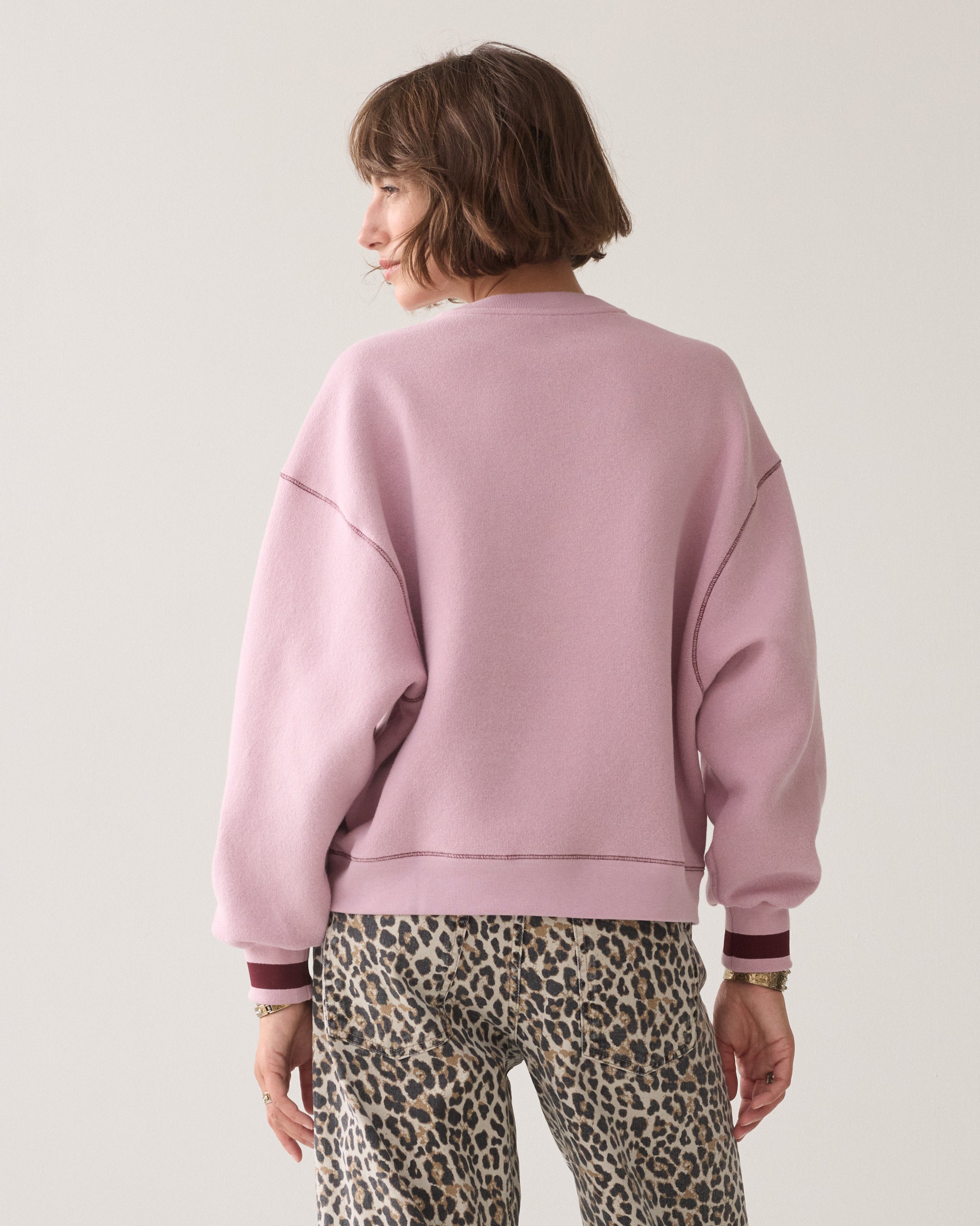 Pull oversized contrasté