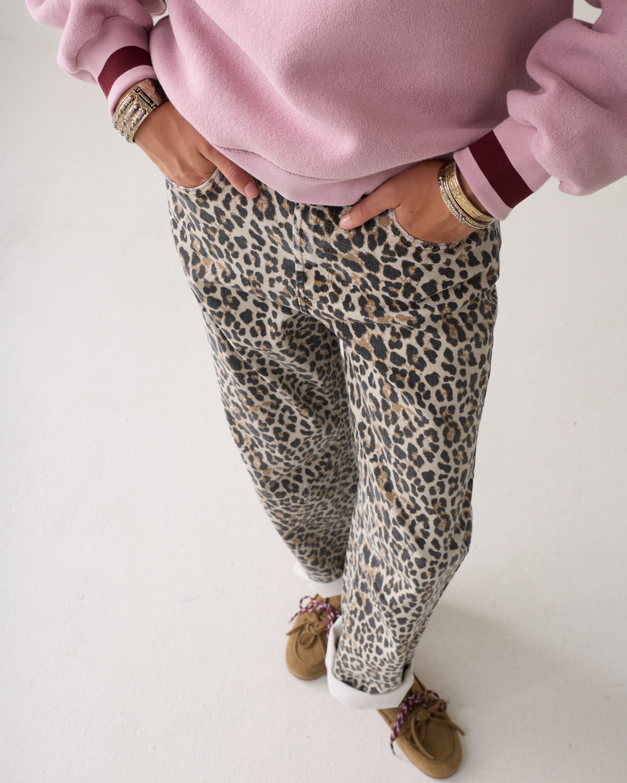 Pull oversized contrasté