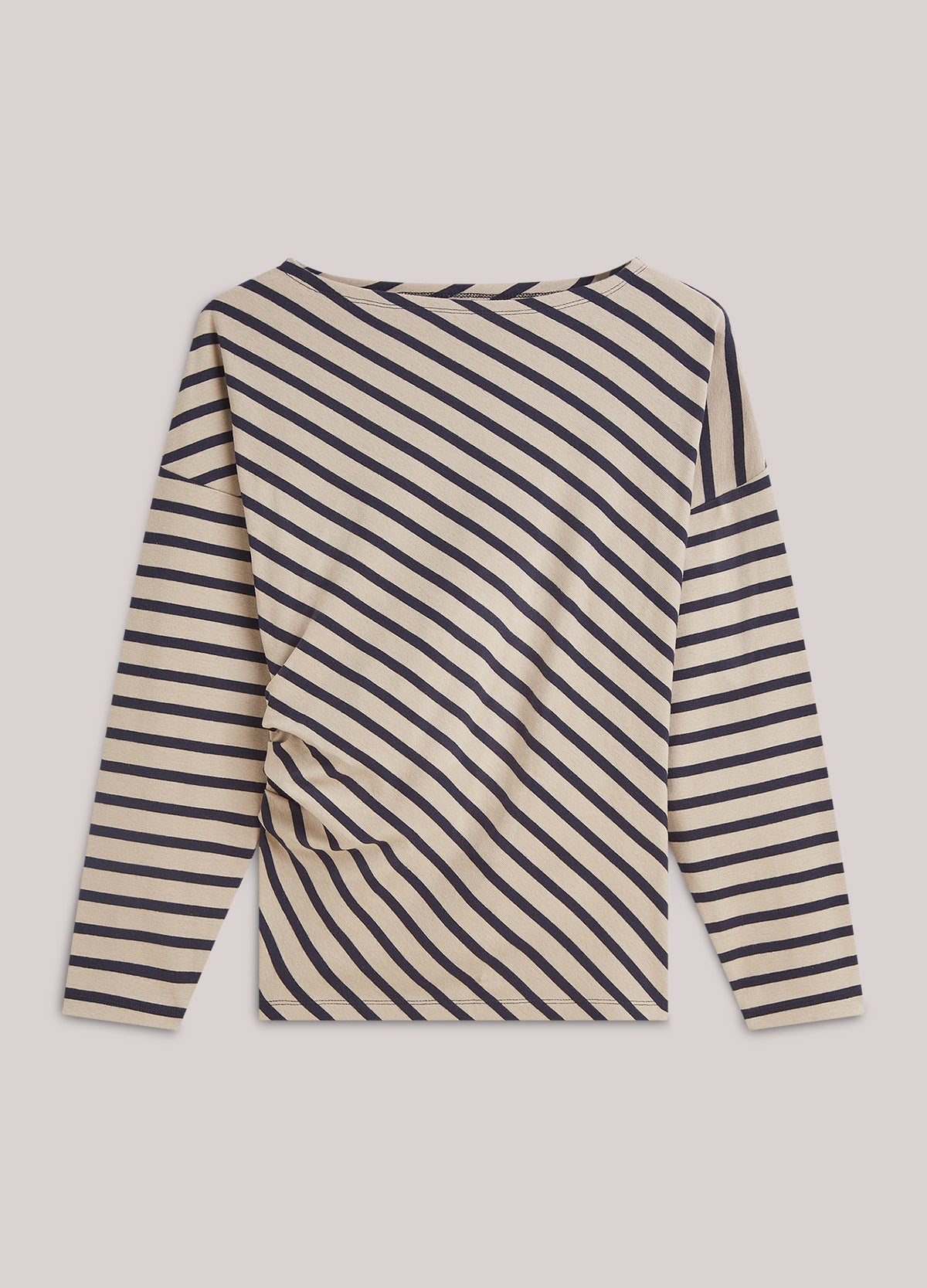 Asymmetrical striped T-shirt