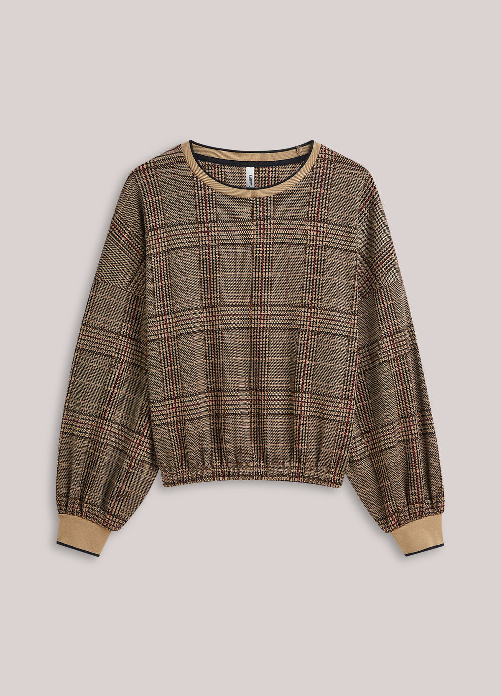 Sweatshirt check jacquard