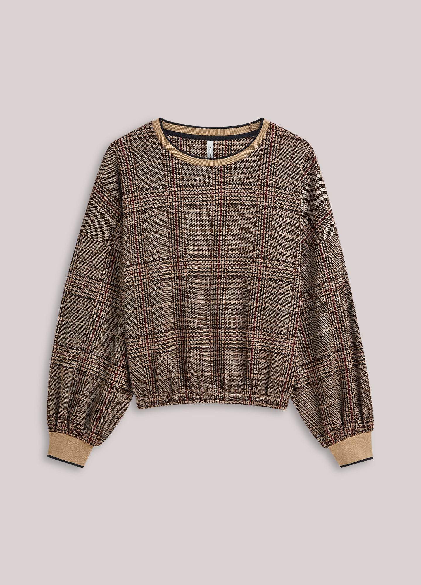 Sweatshirt check jacquard