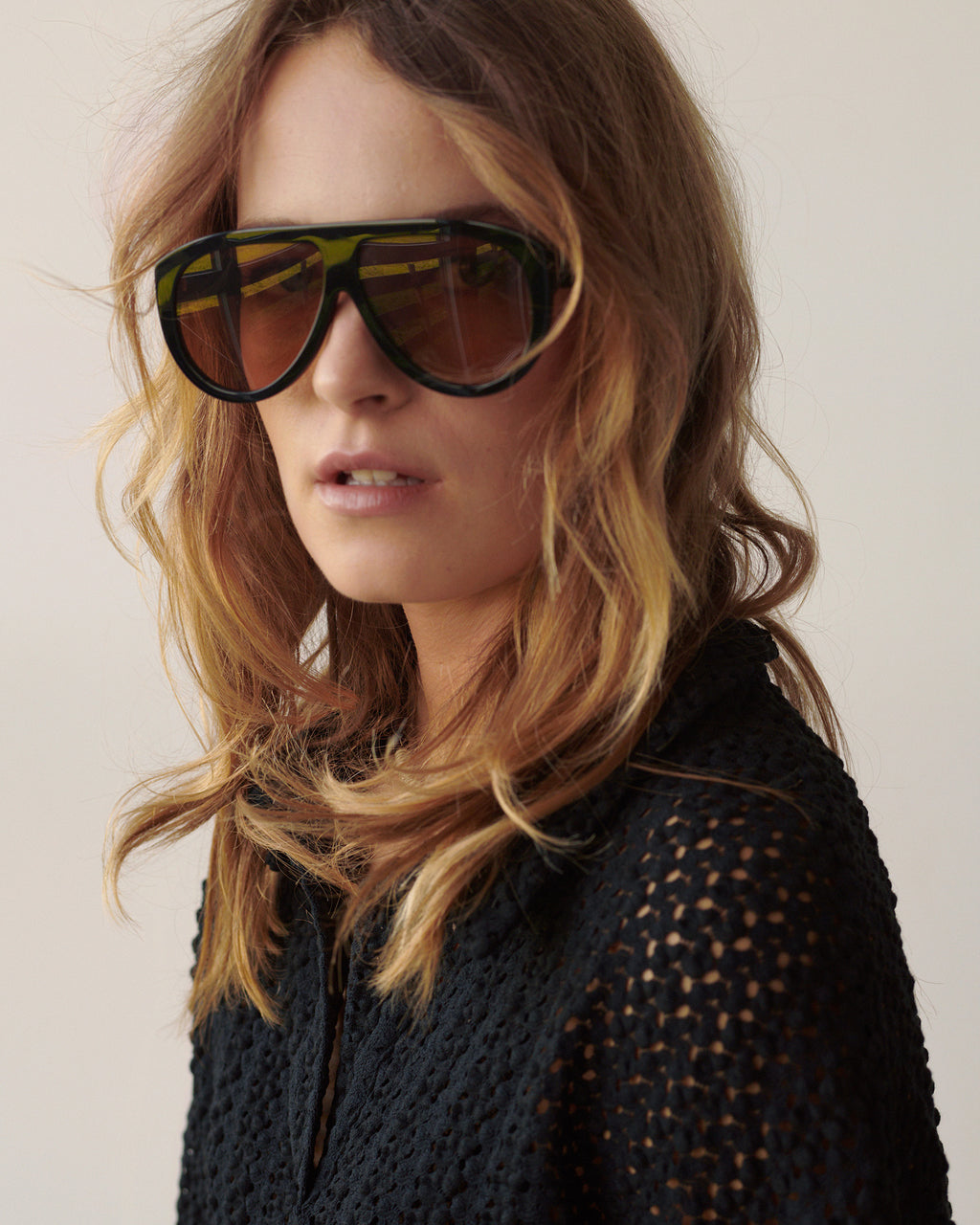 Top polo en dentelle