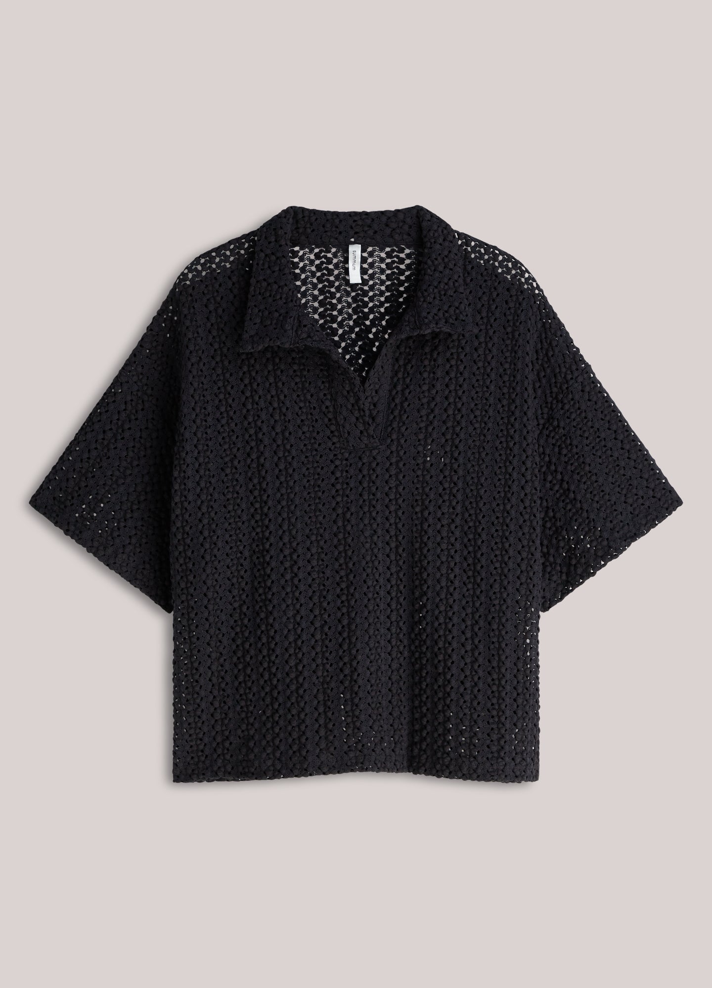 Top polo en dentelle