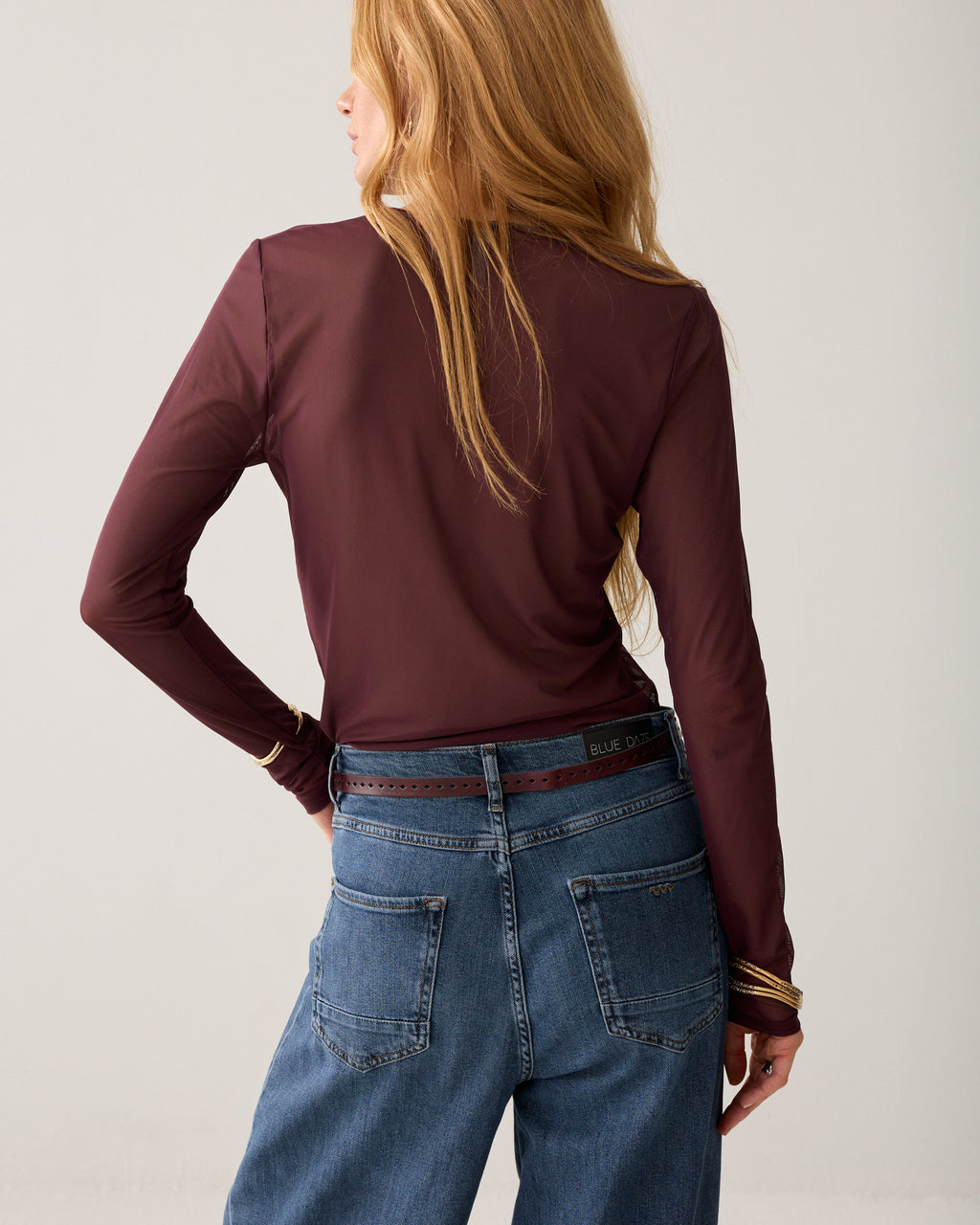 Haut en mesh transparent