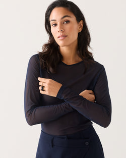 Mesh-Longsleeve transparent