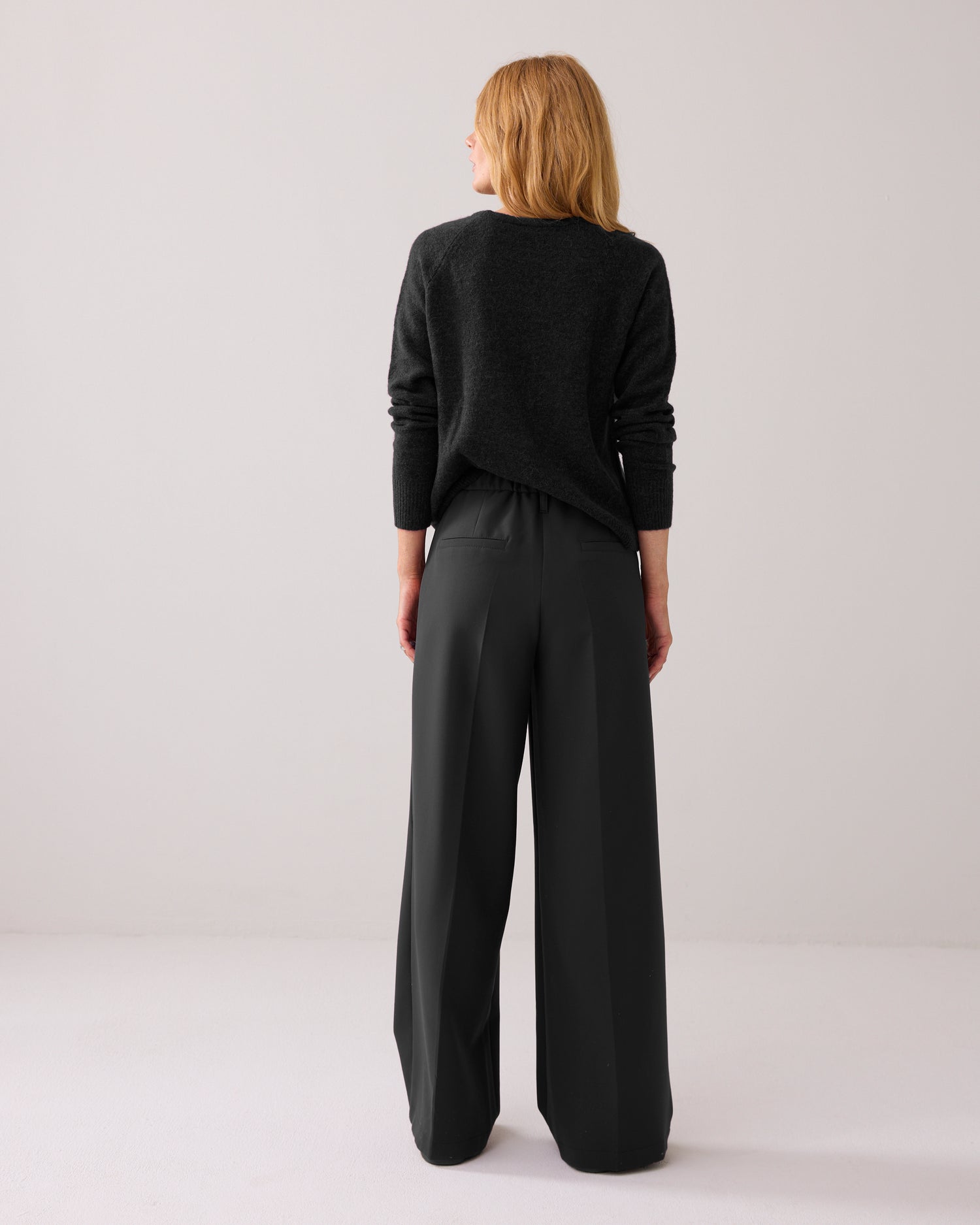 Foam wide-leg trousers