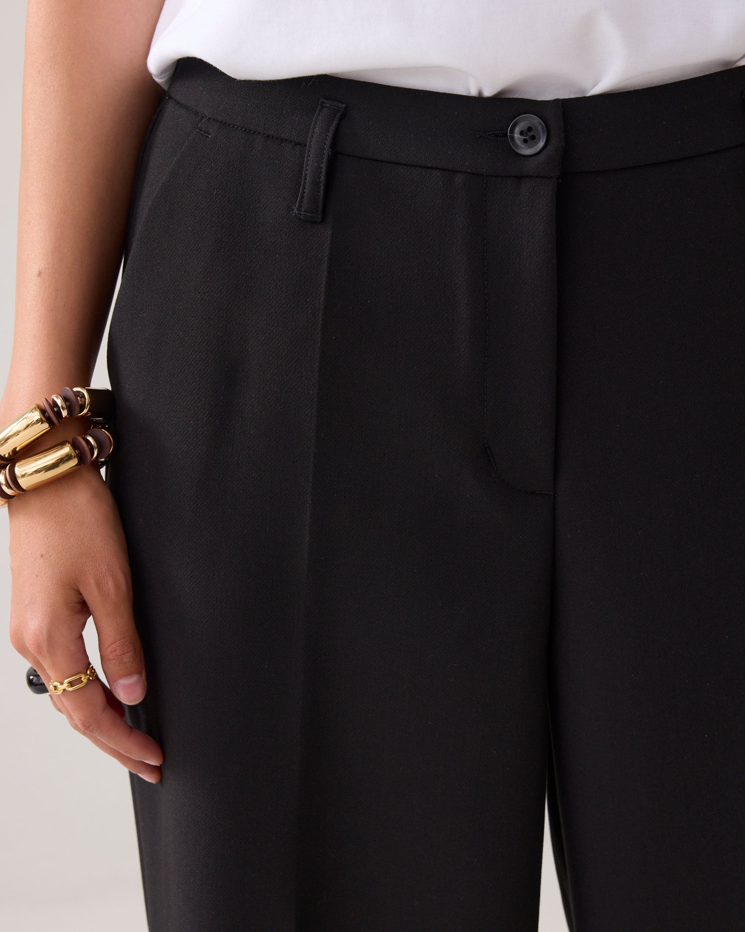 Foam wide-leg trousers