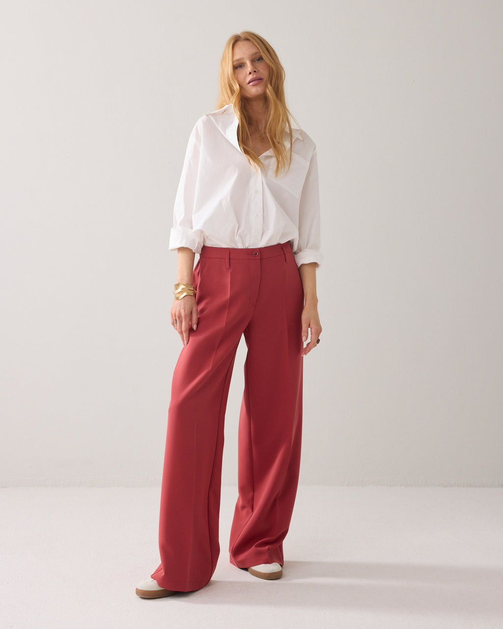 Foam pants met wijde pijp