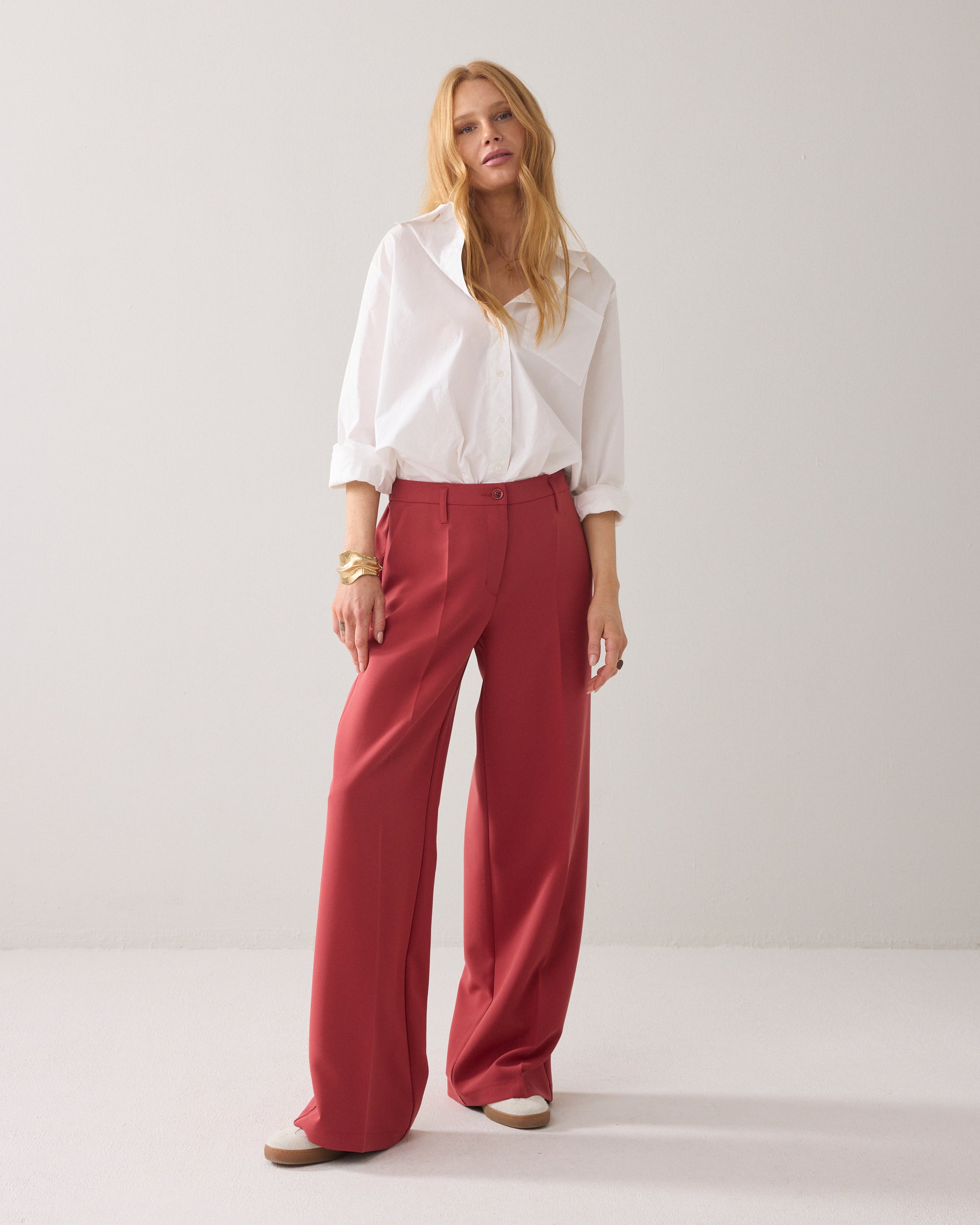 Foam pants met wijde pijp