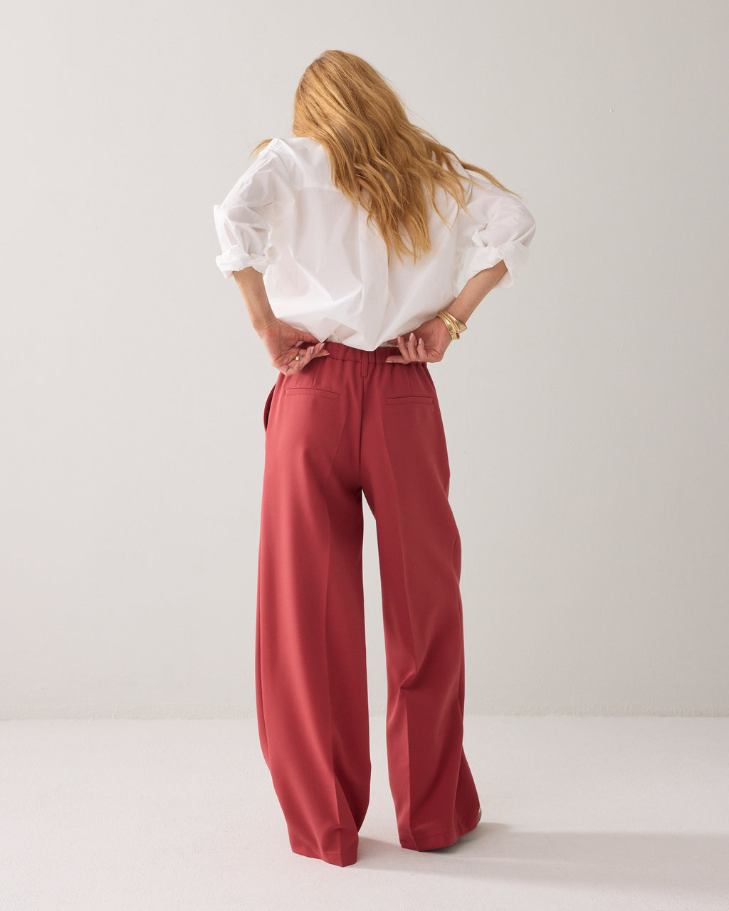 Foam pants met wijde pijp