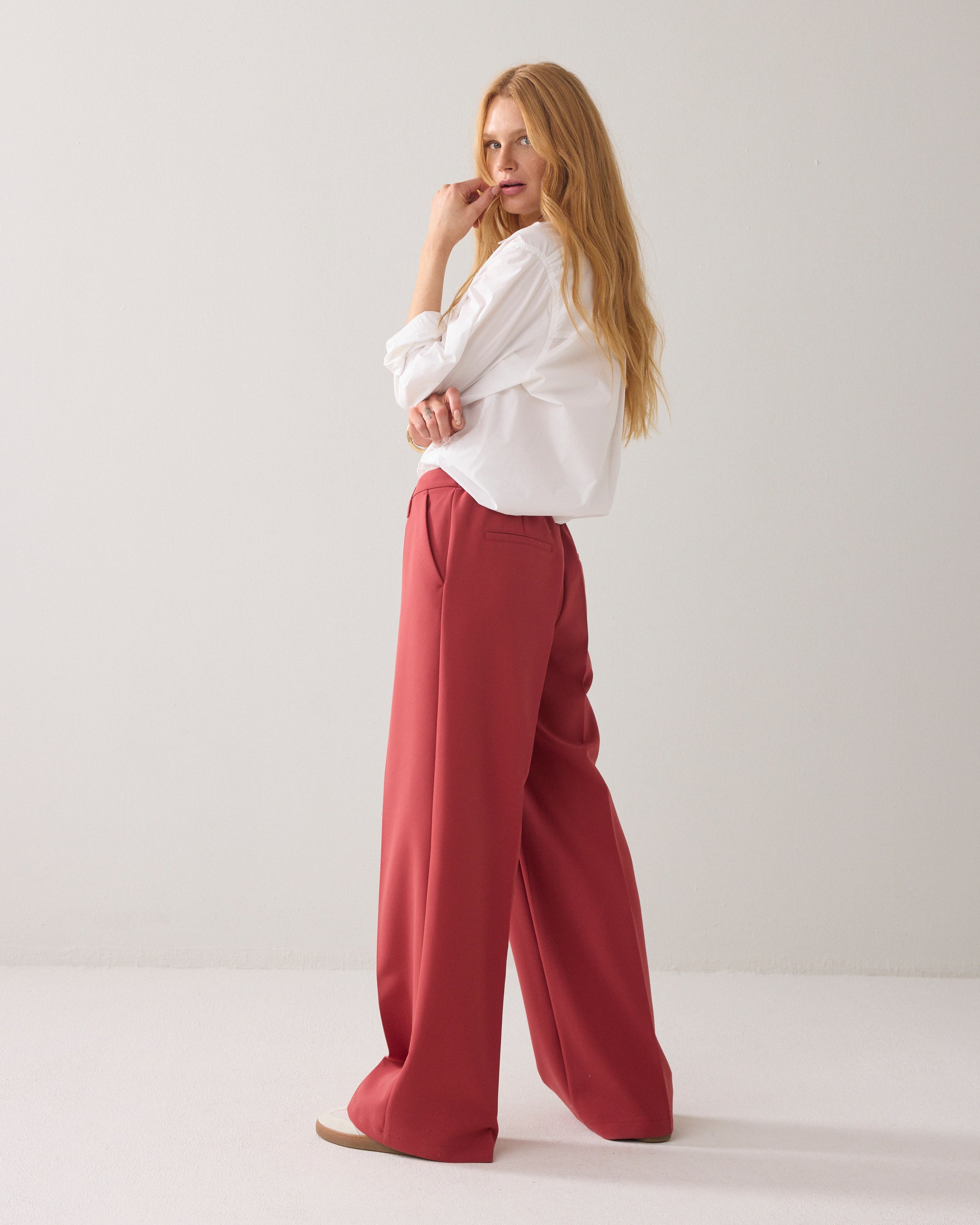 Foam pants met wijde pijp