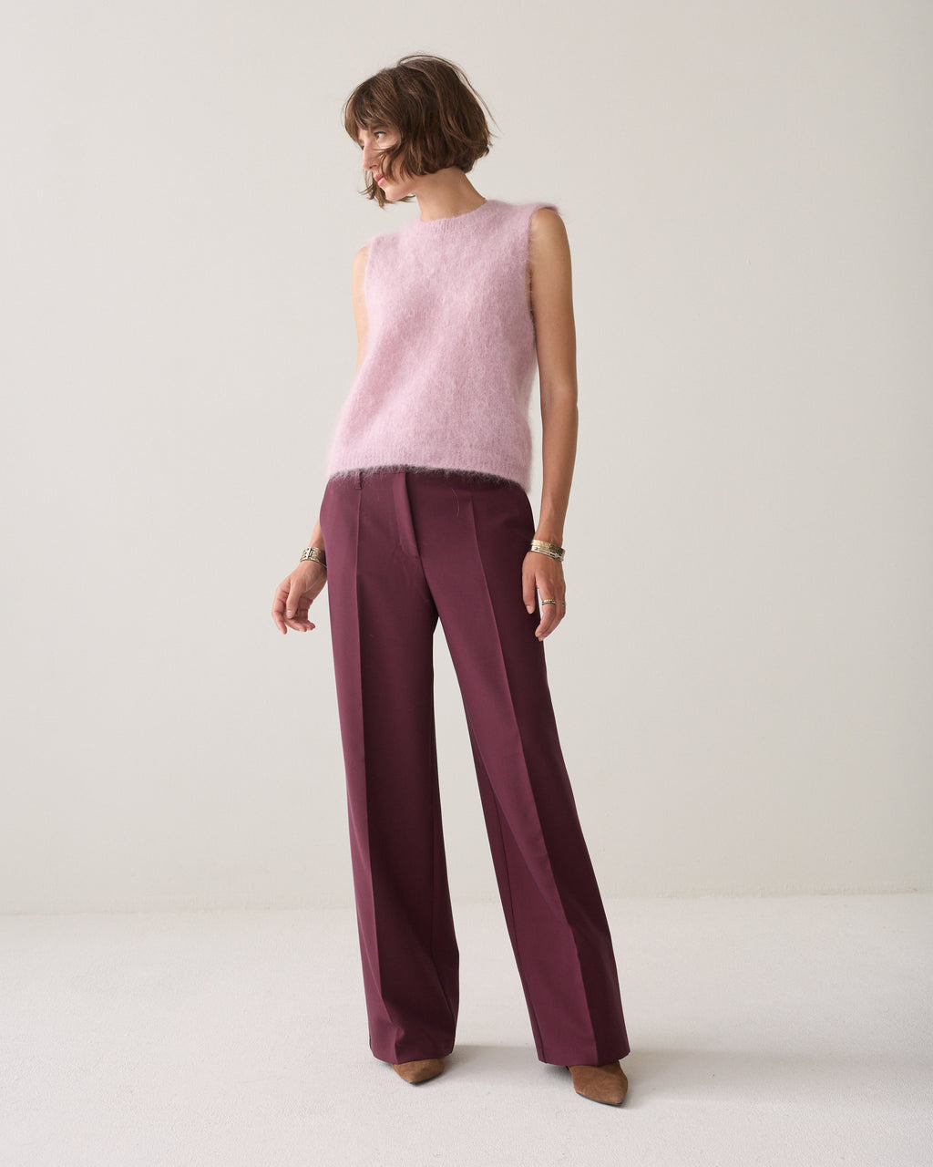 Foam pants met wijde pijp