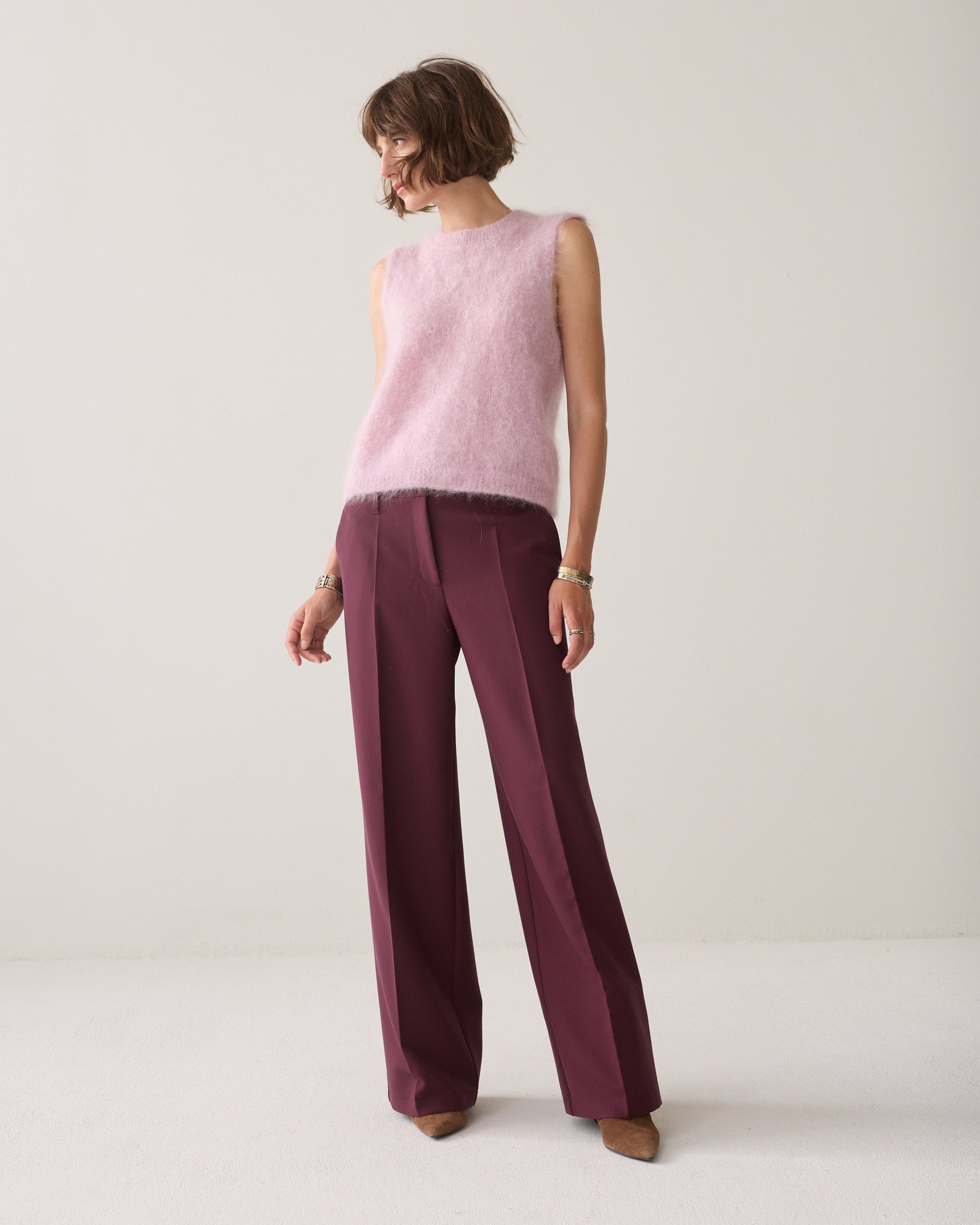 Foam pants met wijde pijp