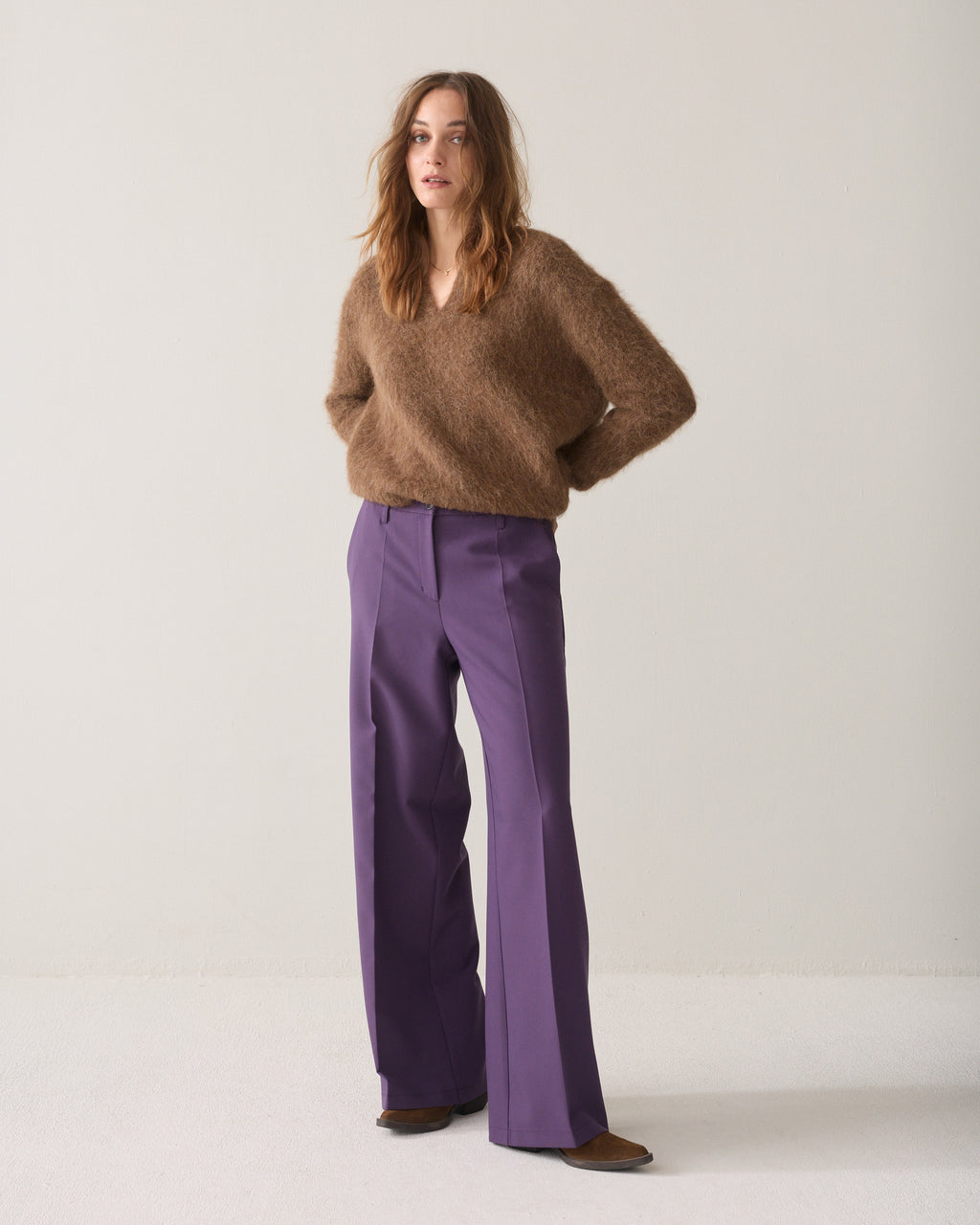 Foam pants met wijde pijp