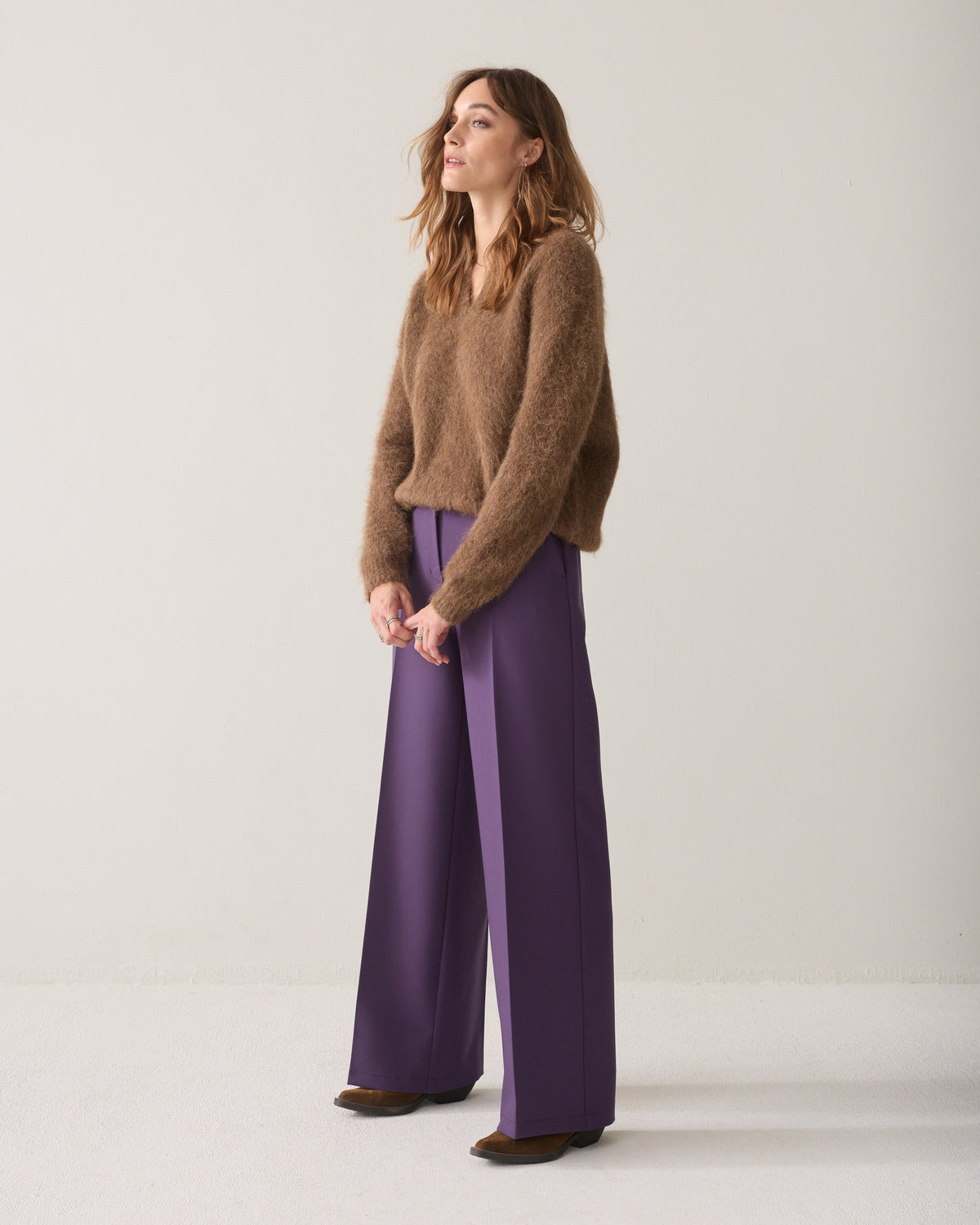 Foam pants met wijde pijp
