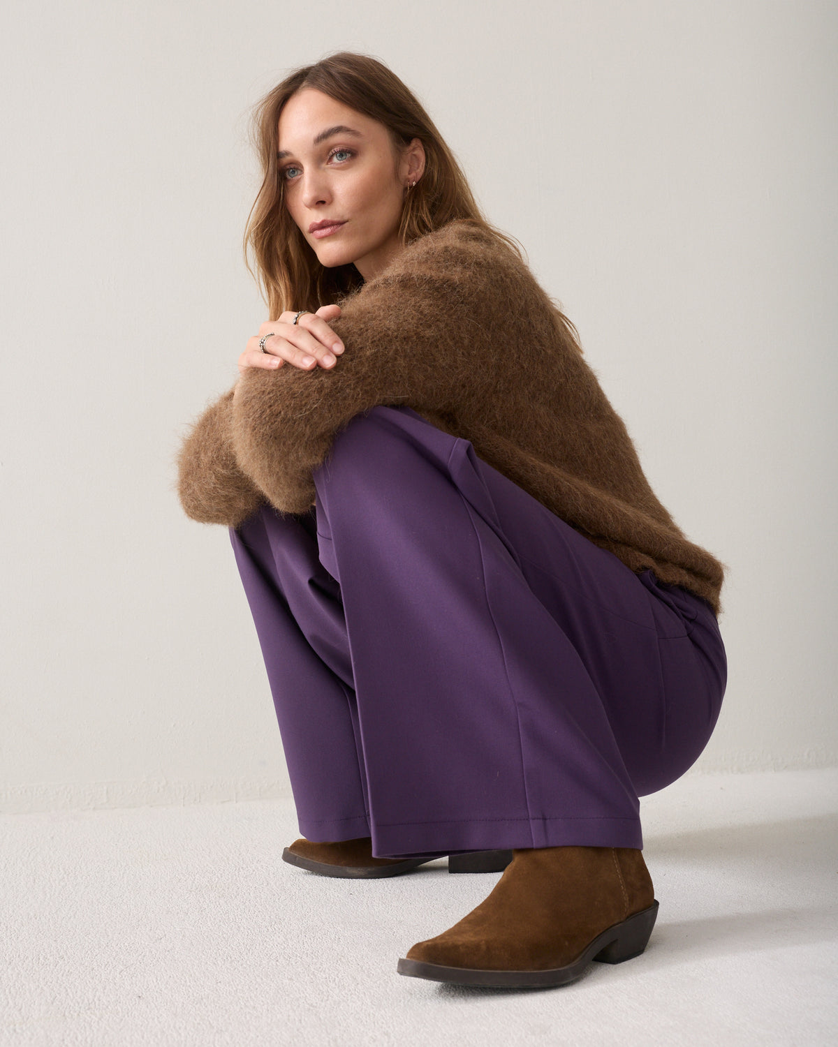 Foam pants met wijde pijp