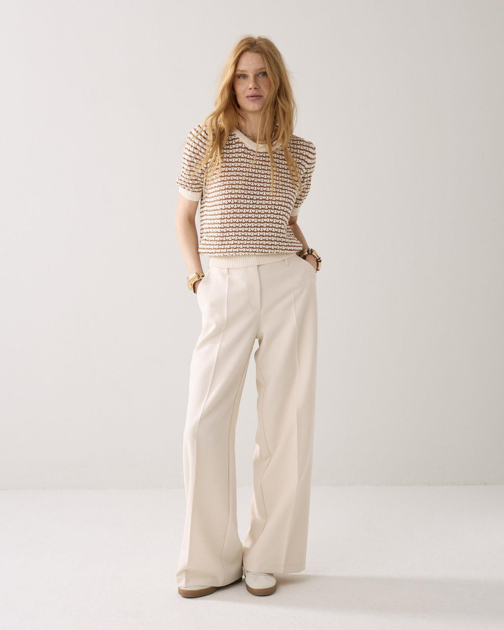 Foam pants met wijde pijp