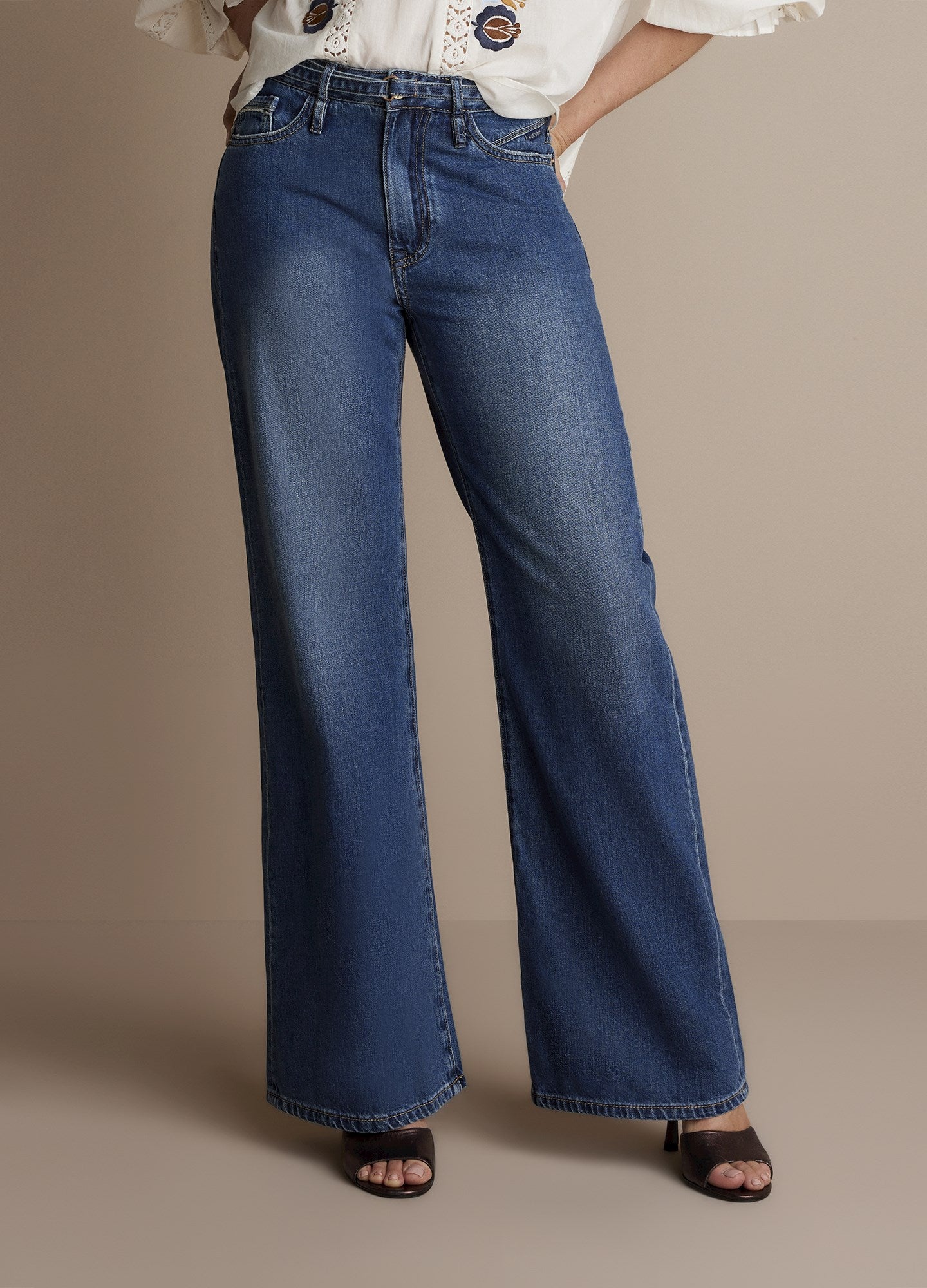 Wide 5-pocket jeans