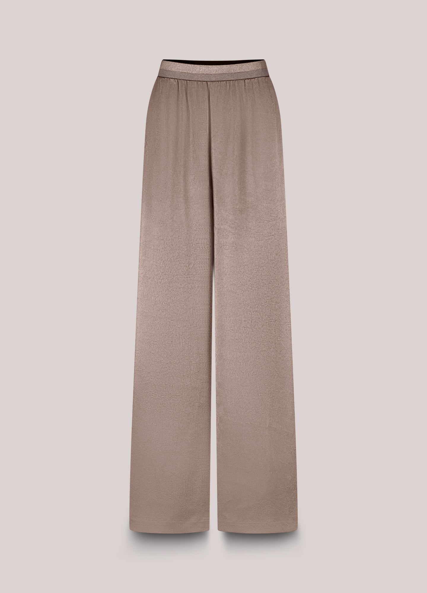 Wijde broek met lurex band