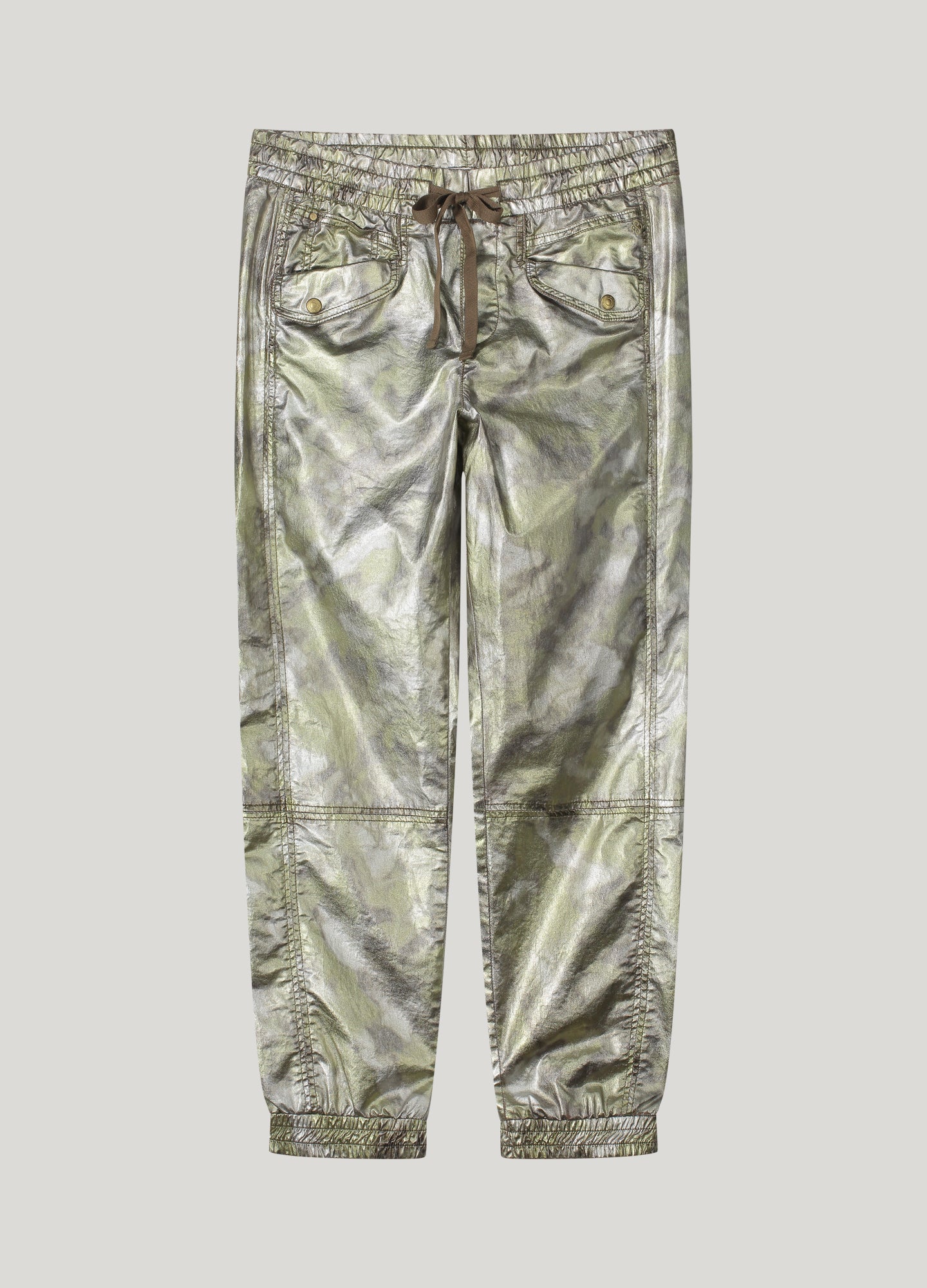 Metallic jogger pants online