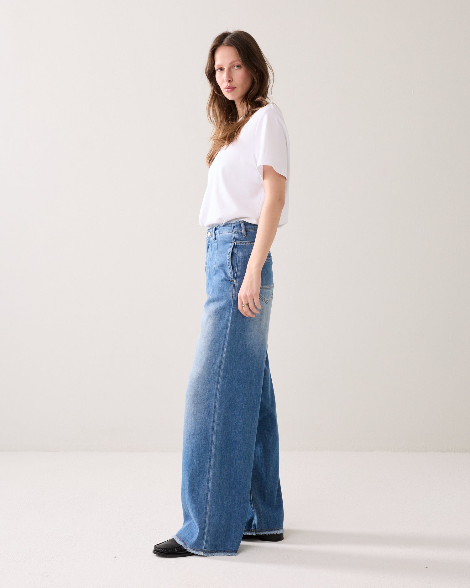 Pantalon palazzo en denim