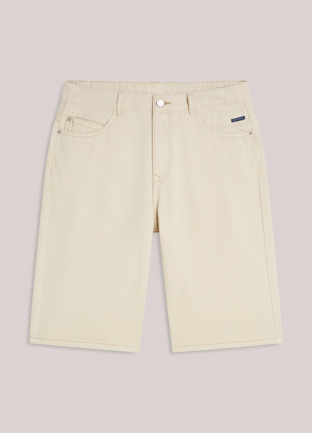 Denim jorts raw edge
