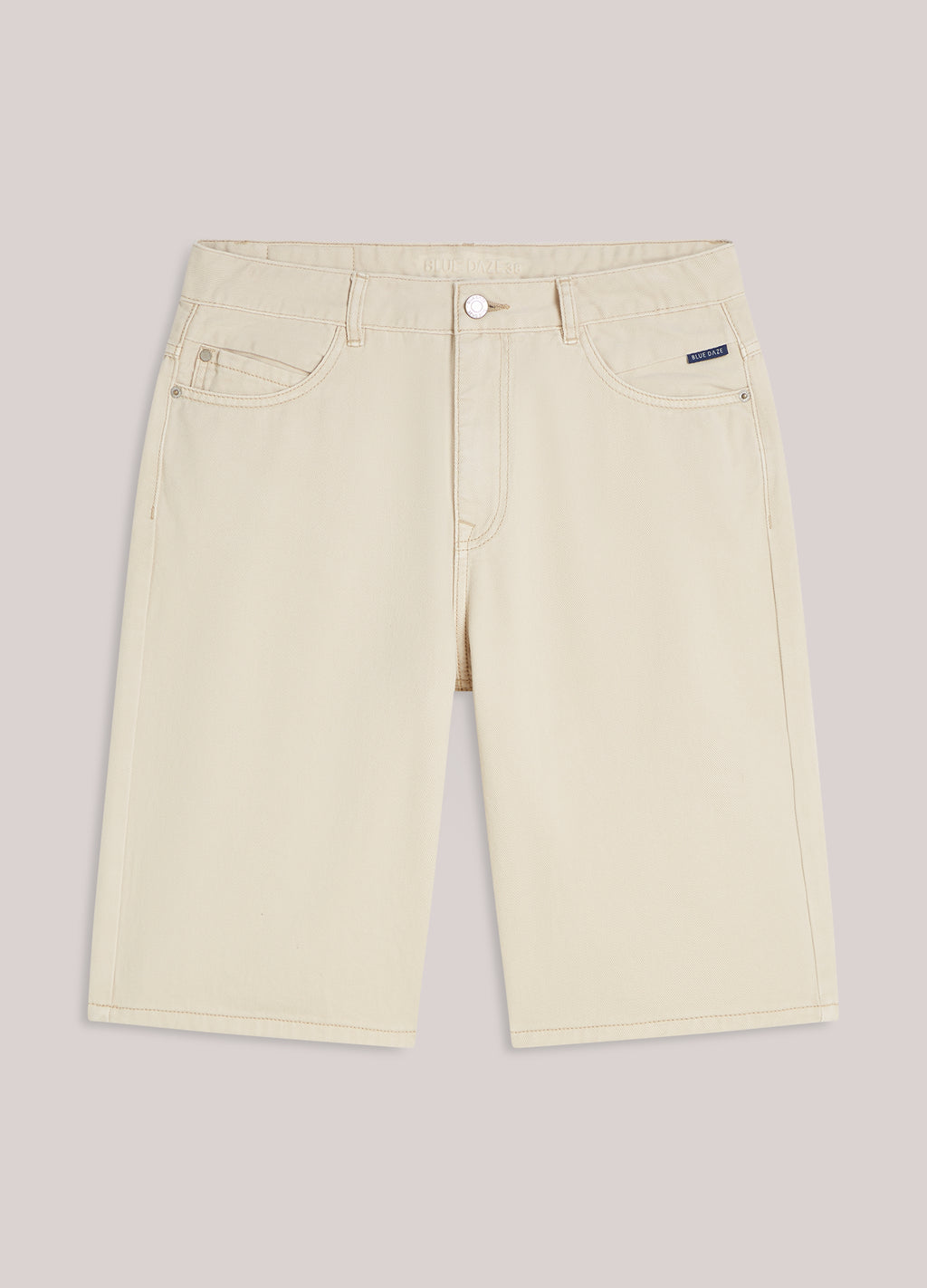 Denim raw-edge jorts