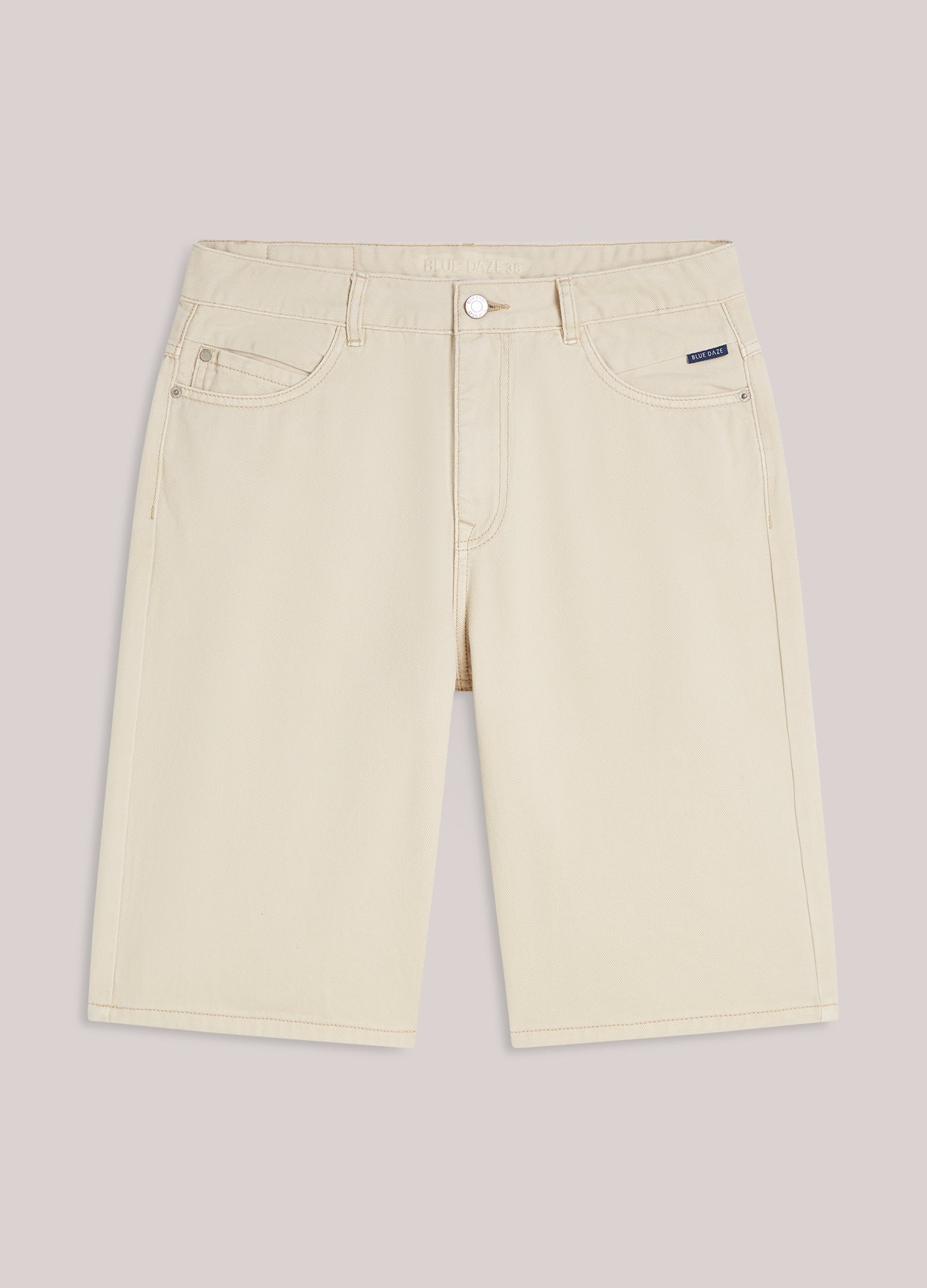 Denim raw-edge jorts