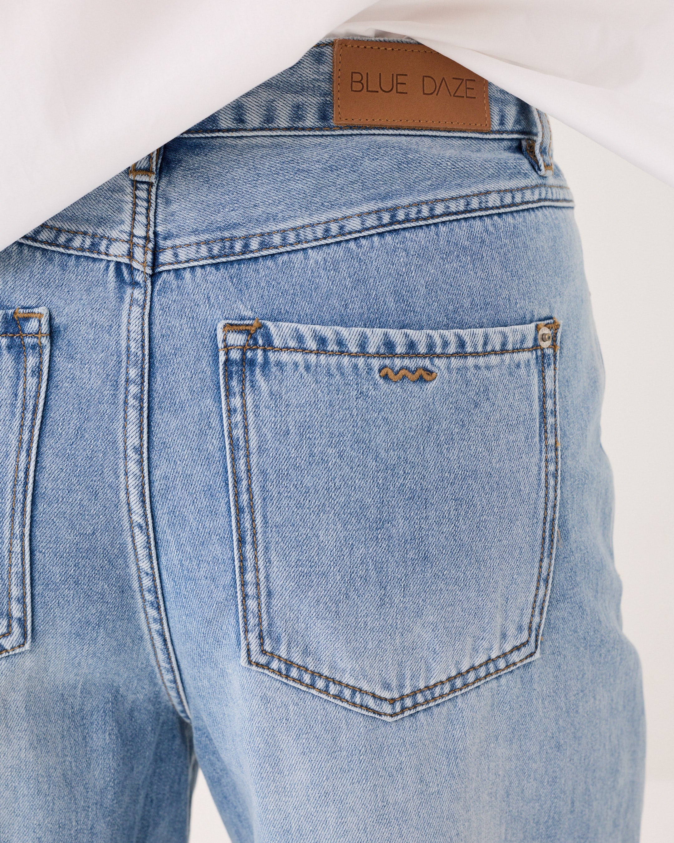 Denim jorts raw edge
