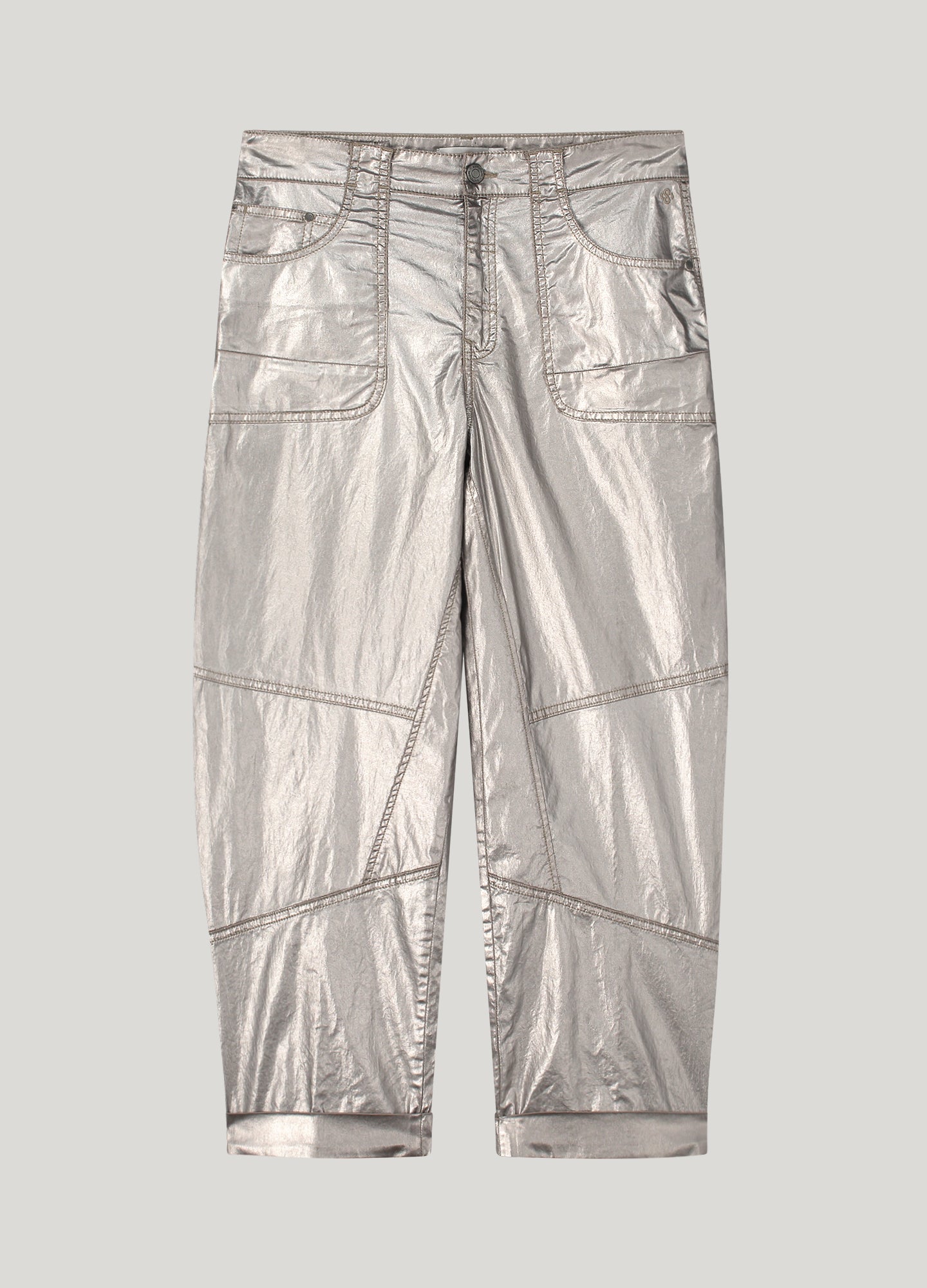 Foil print pants