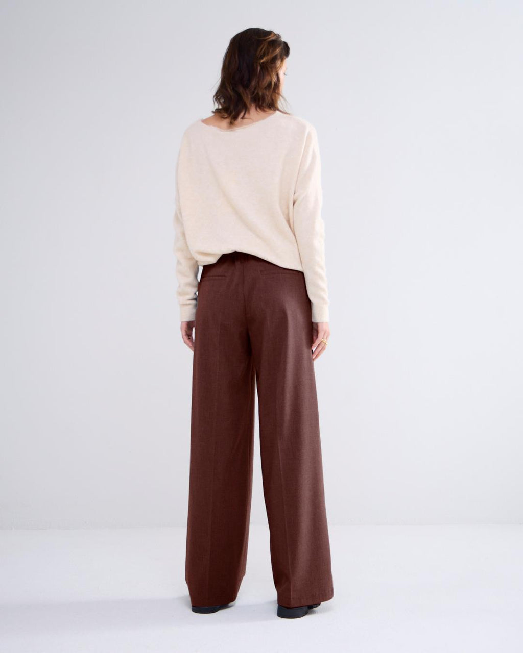 Soepelvallende wijde broek