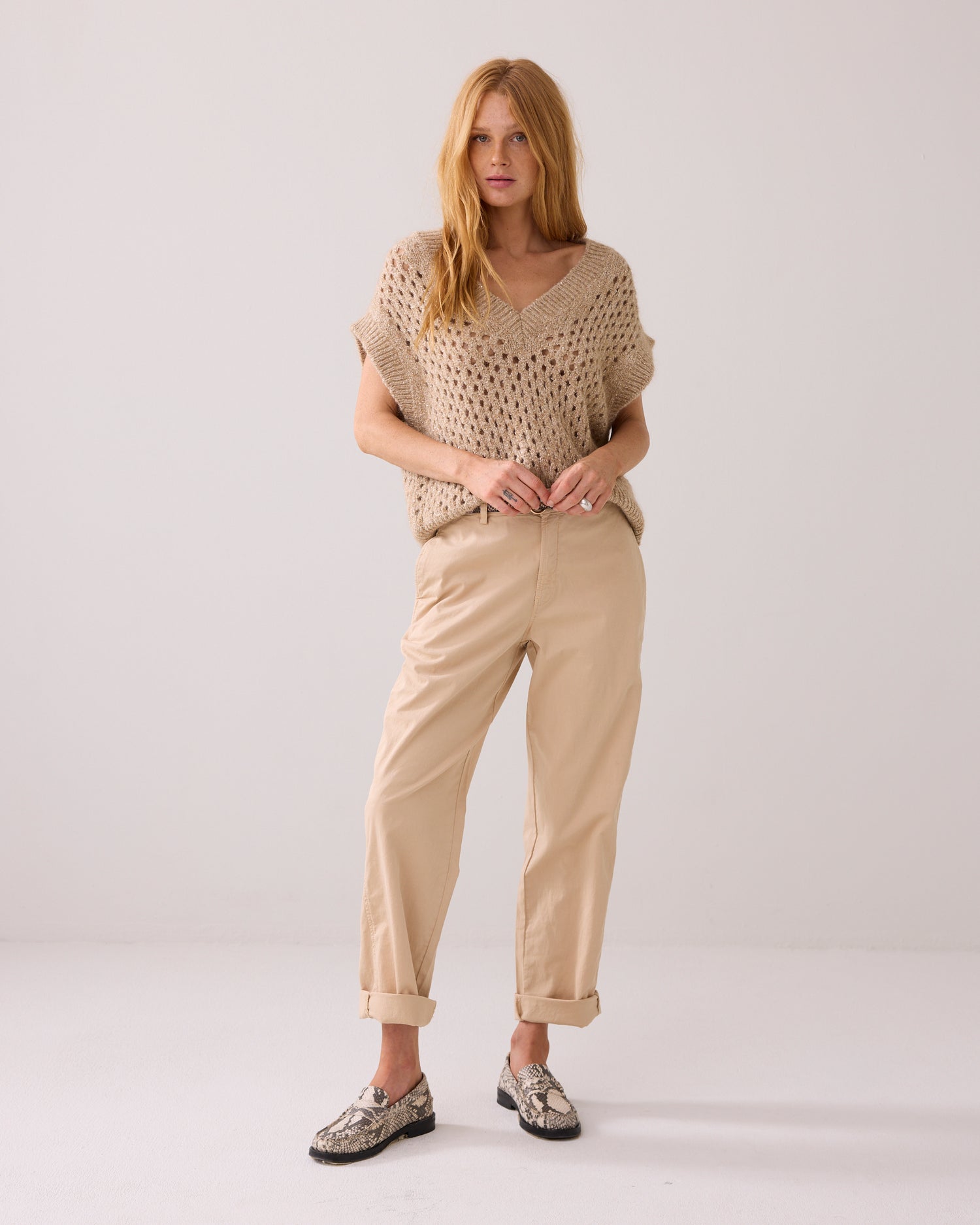 Crispy cotton chinos