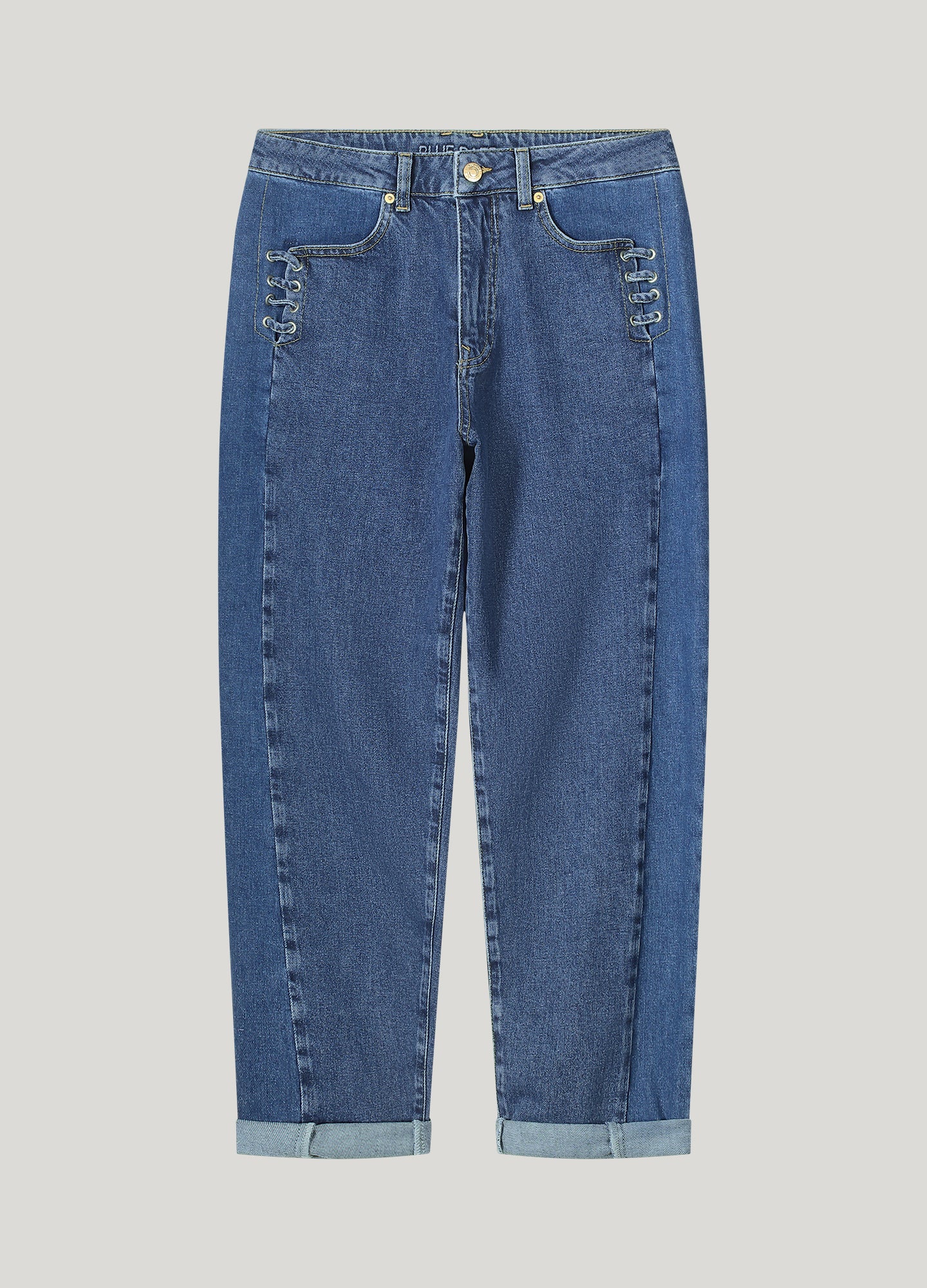 Tapered jeans contrast wassing