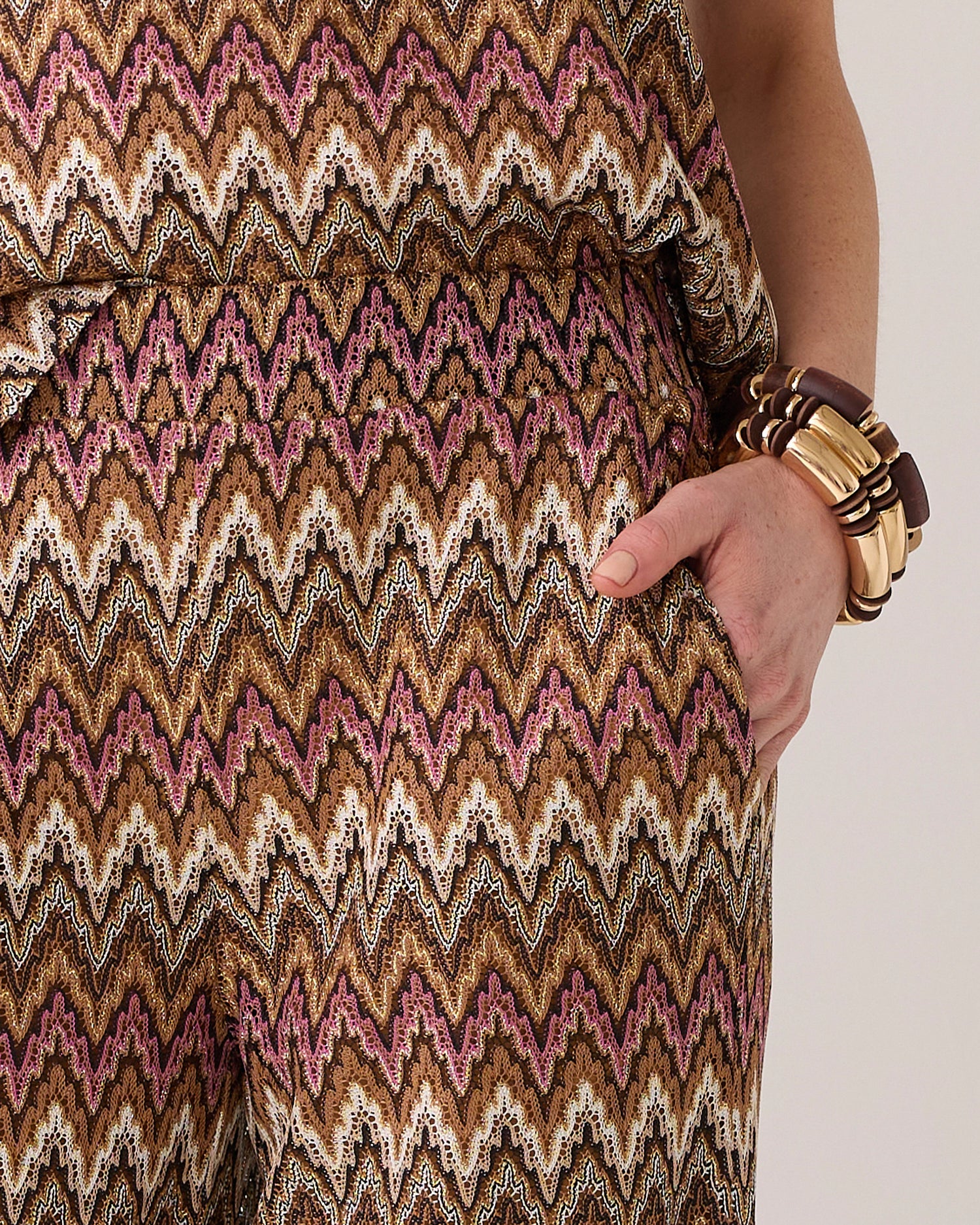 Flared broek zigzag