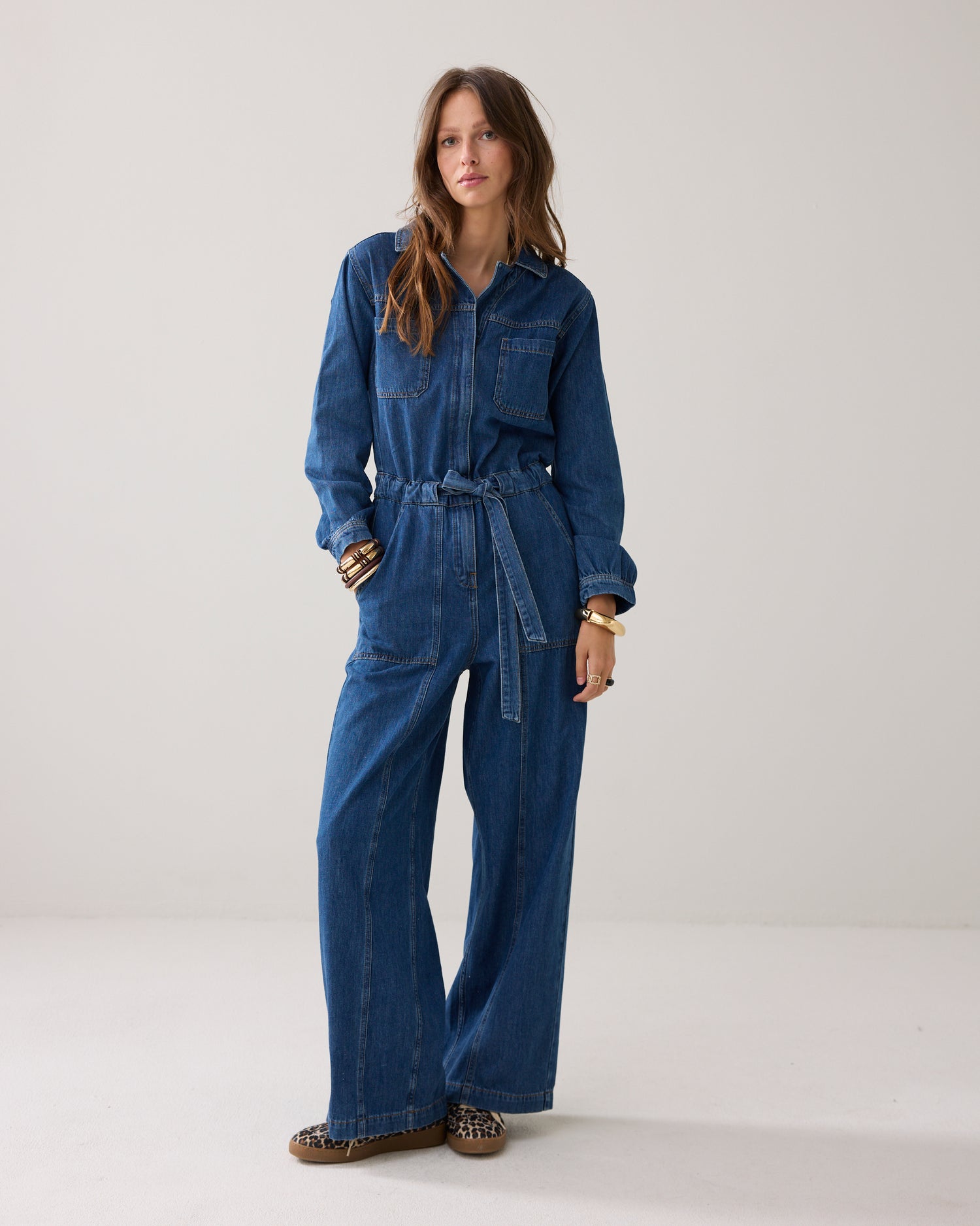 Denim jumpsuit 100% katoen