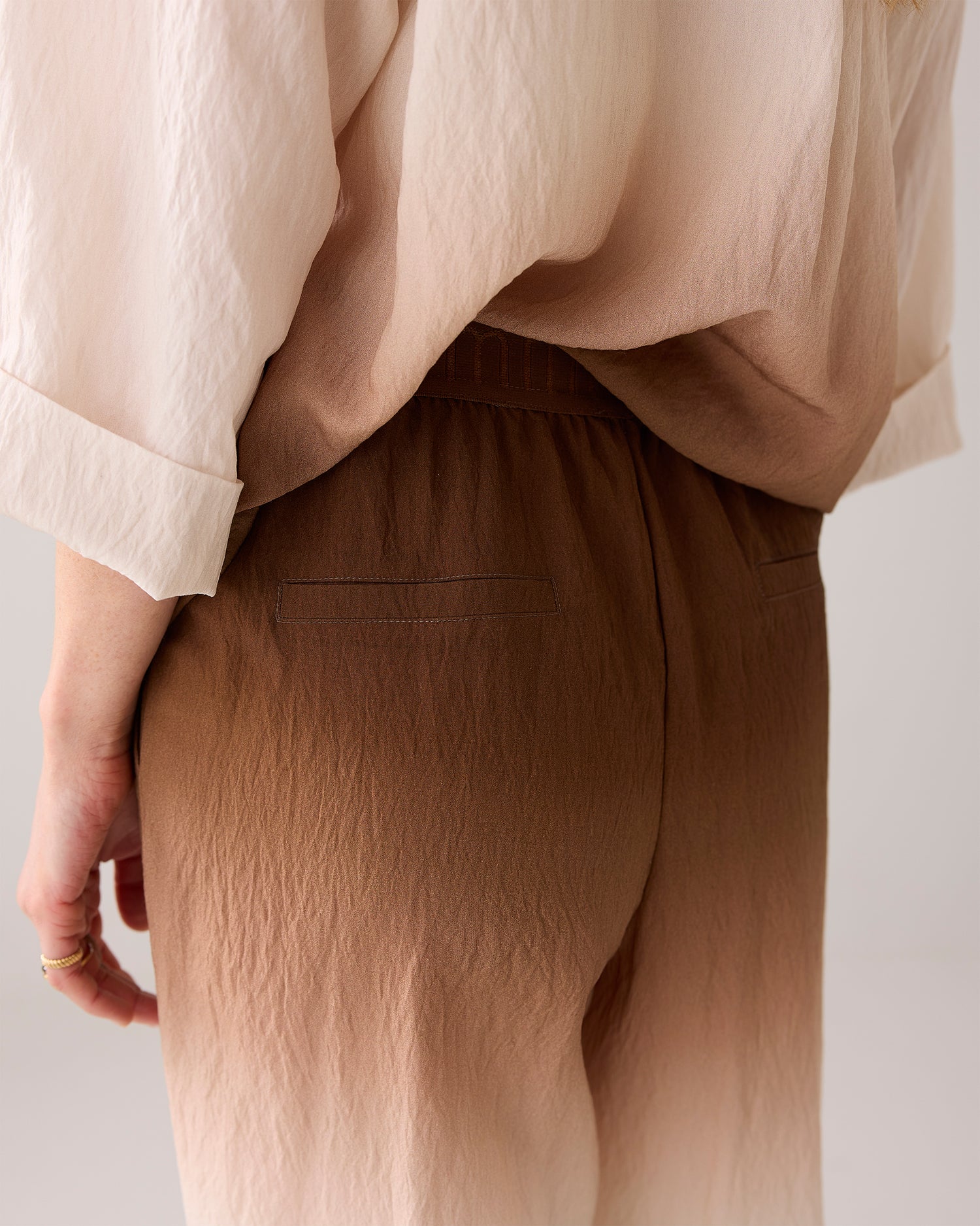 Flowy dip-dye trousers