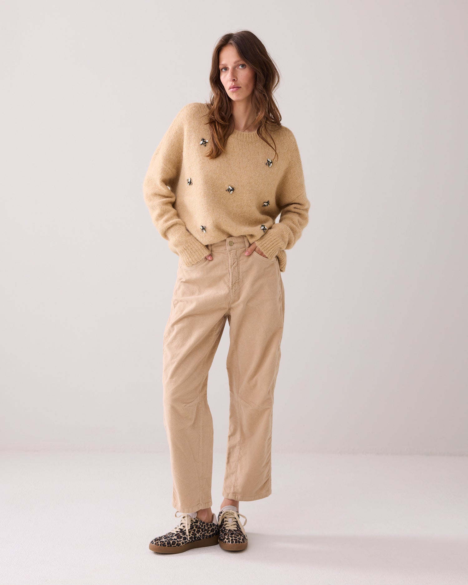 Cocoon-fit corduroy trousers