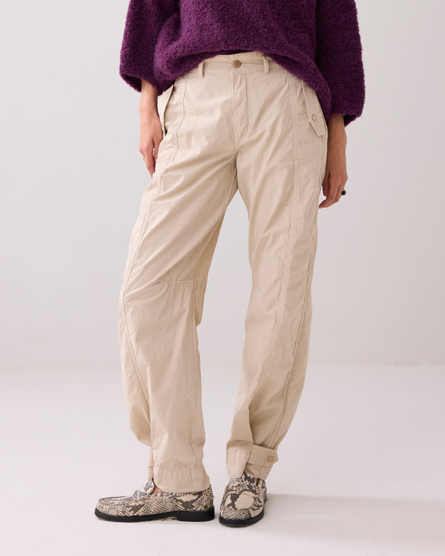 Barrelfit broek crispy cotton