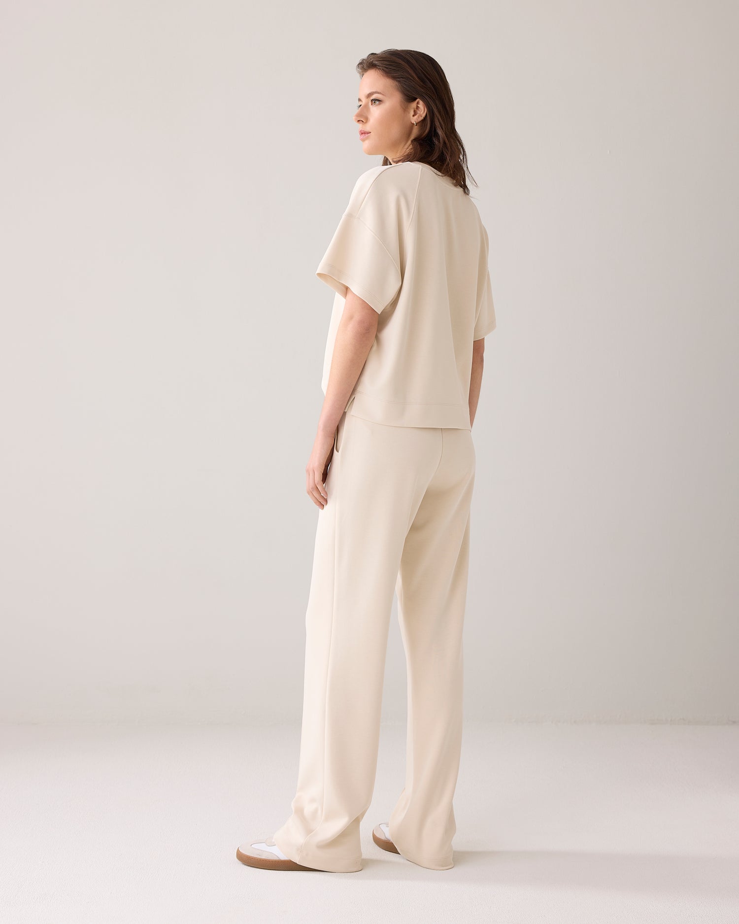 Wide scuba trousers