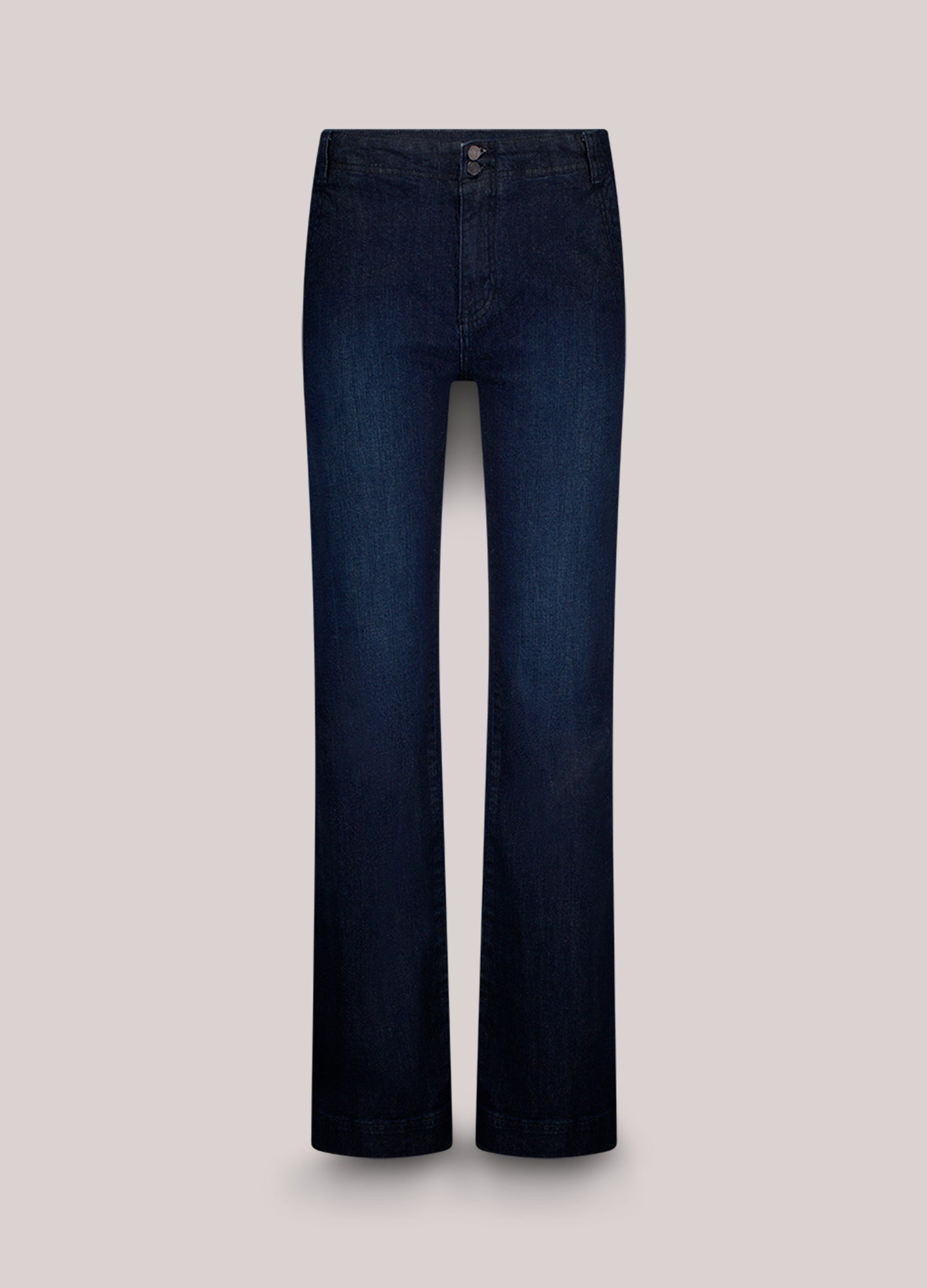 Rinse-wash flared jeans