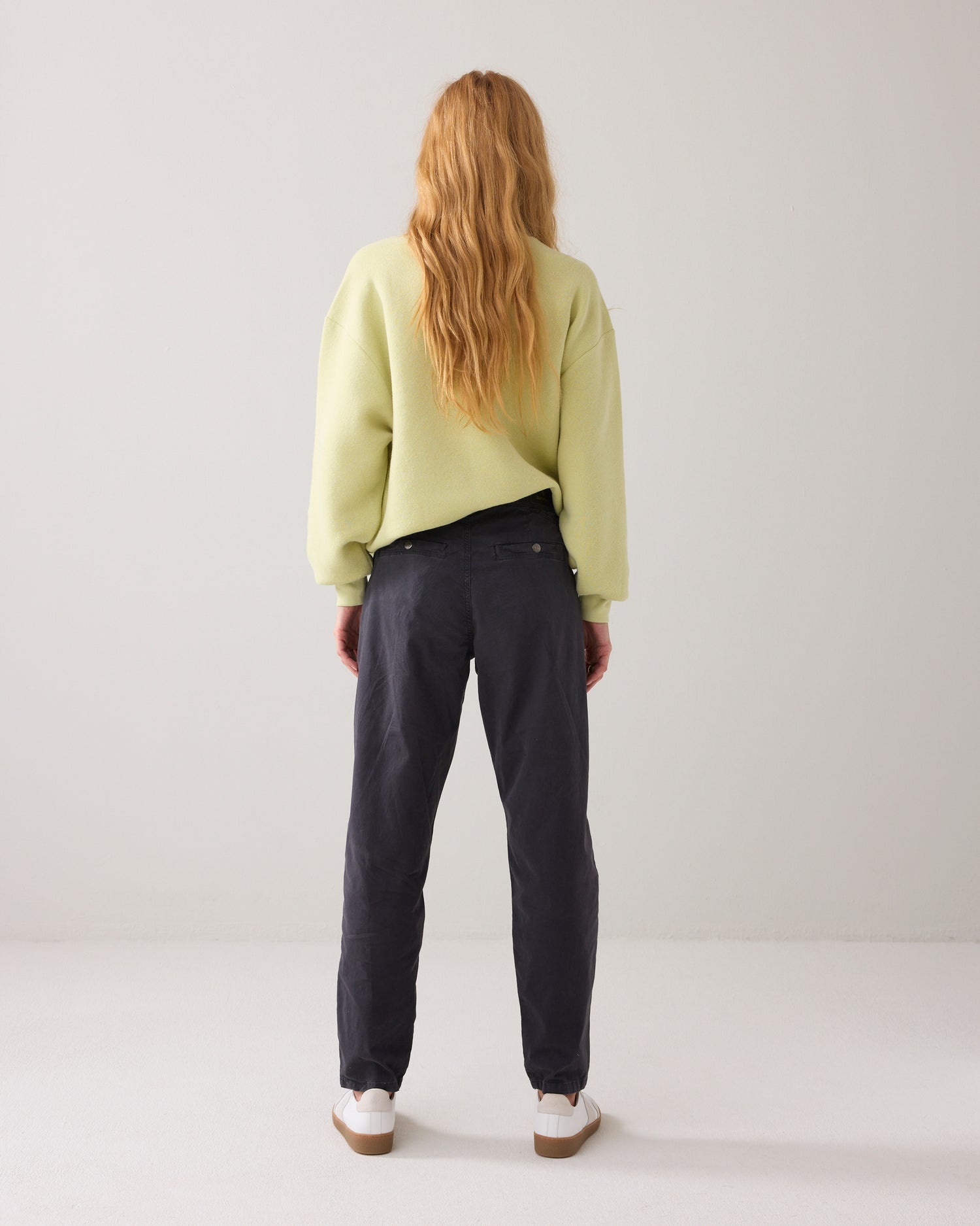 Tapered broek peach finish