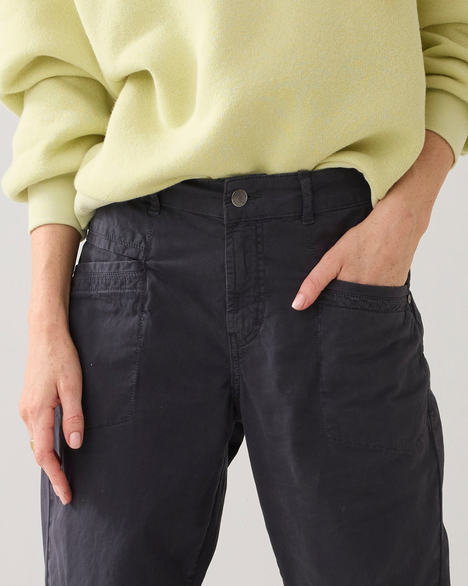 Tapered broek peach finish